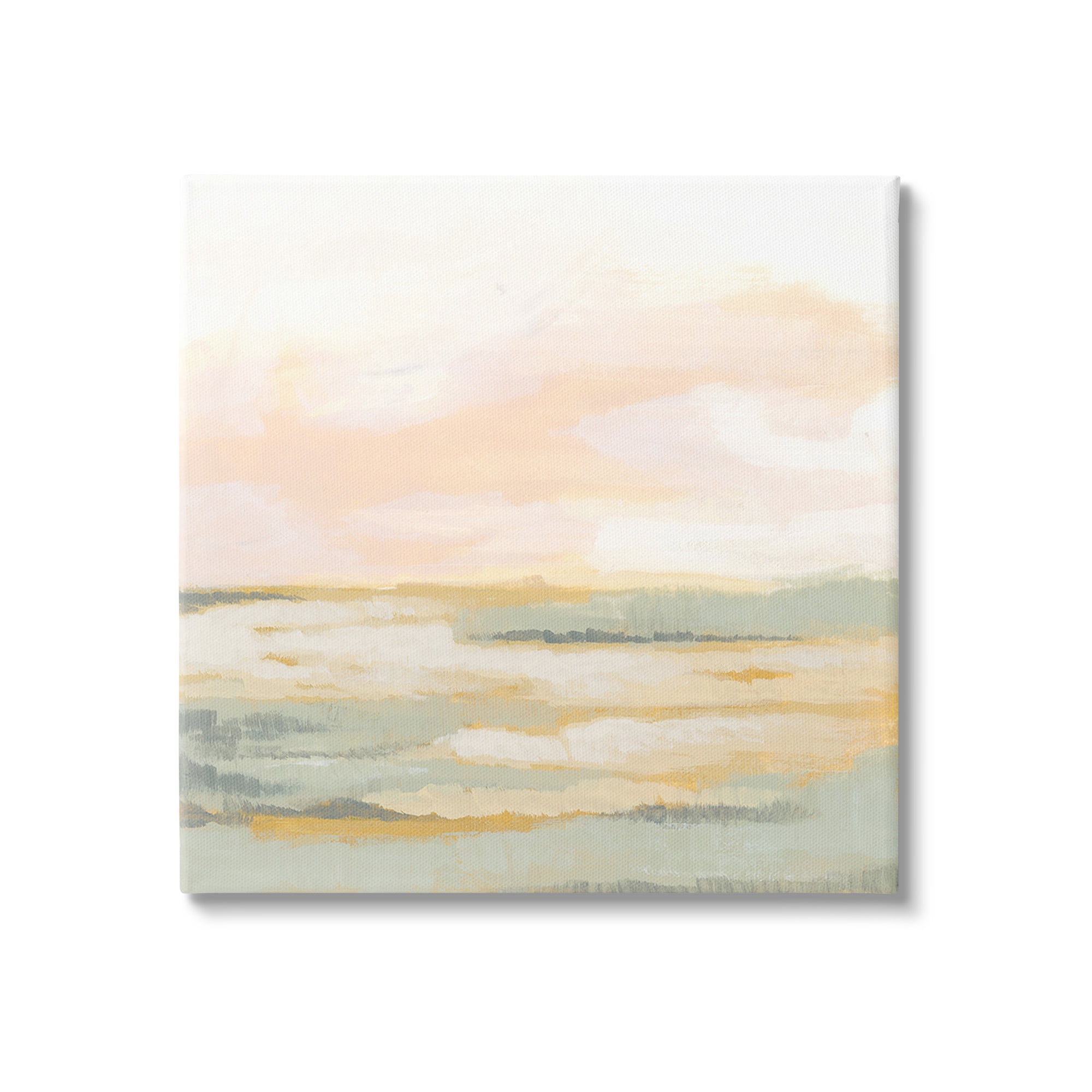 Stupell Industries Pastel Clouds Landscape Abstract Painting Gallery Wrapped Canvas Art Print Wall Art, 24 x 24