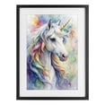 thumbnail image 1 of Stupell Industries Bohemian Pastel Colorful Unicorn Black Framed Print Under Glass, 14 x 20, by Creative Studio, 1 of 8