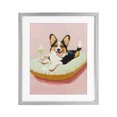 thumbnail image 1 of Stupell Industries Eclectic Pastel Corgi with Cocktail Gray Framed Print Under Glass, 17 x 21, by The Prints Vibe, 1 of 8