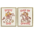 thumbnail image 1 of Stupell Industries Pastel Cowgirl Phrases Entertainment Painting Gold Floater Framed Canvas Art Print Wall Art, 31 x 25, Set of 2, 1 of 10