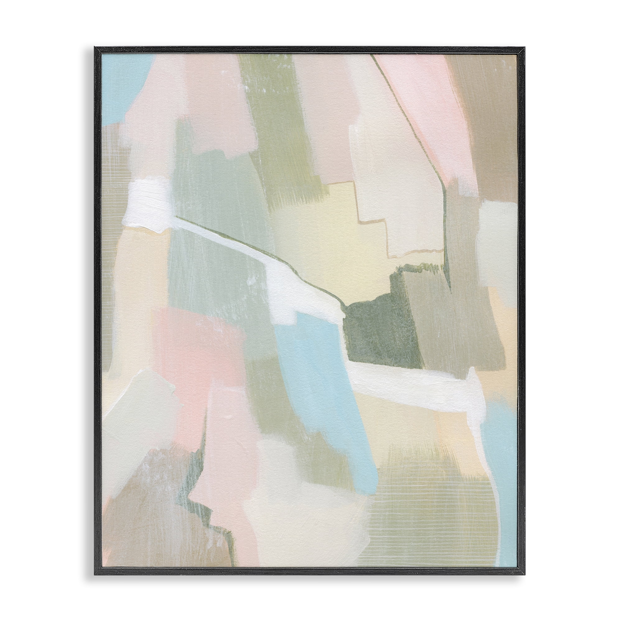 Stupell Industries Pastel Desert Abstract Abstract Painting Black Framed Art Print Wall Art, 24 x 30