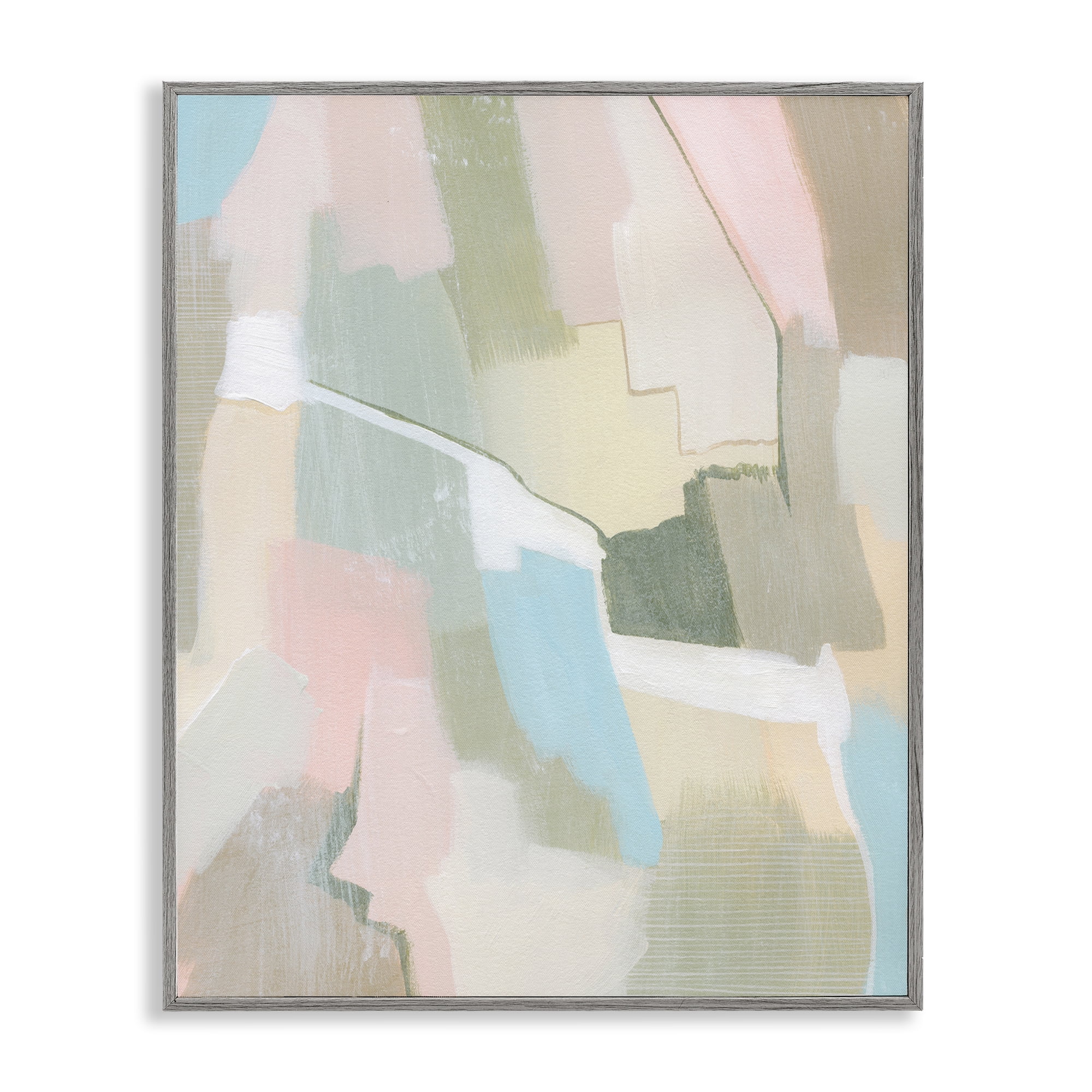 Stupell Industries Pastel Desert Abstract Abstract Painting Gray Framed Art Print Wall Art, 16 x 20