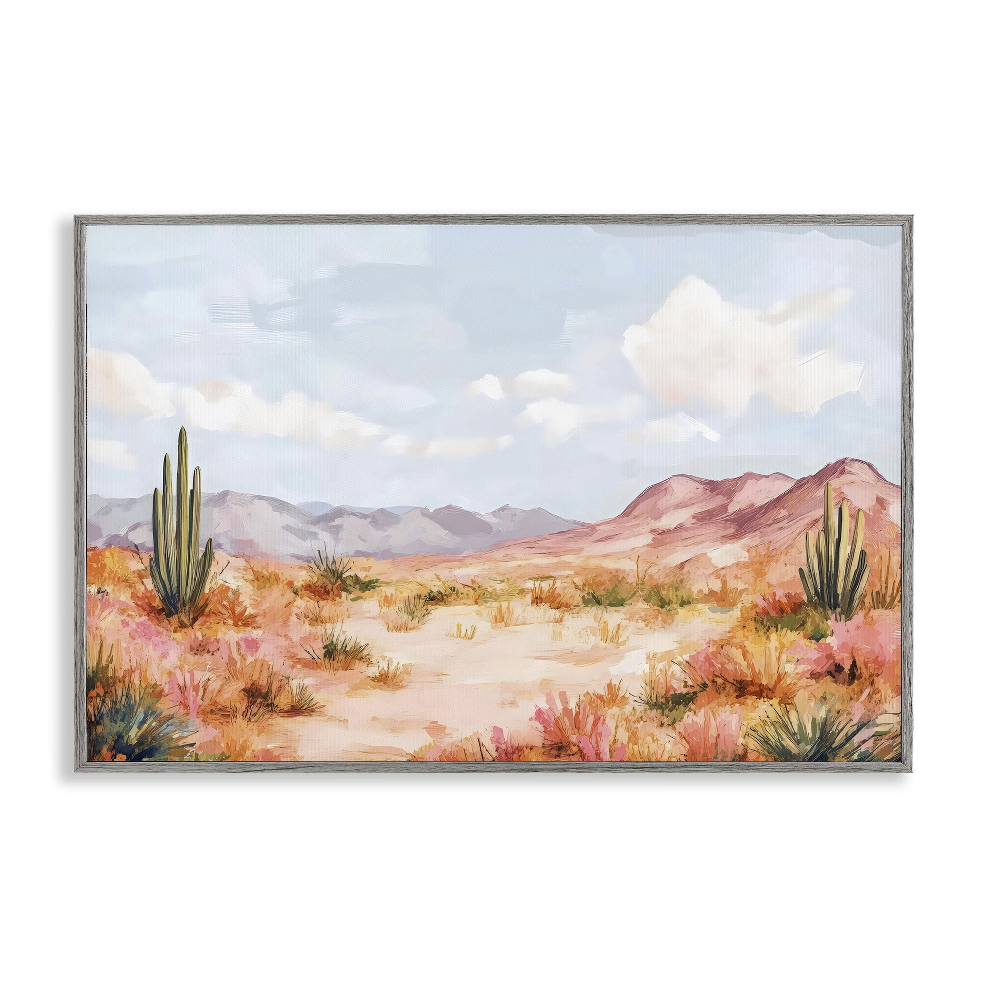 Stupell Industries Pastel Desert Dream Sunset Gray Framed Giclee Art, design by Creative Studio
