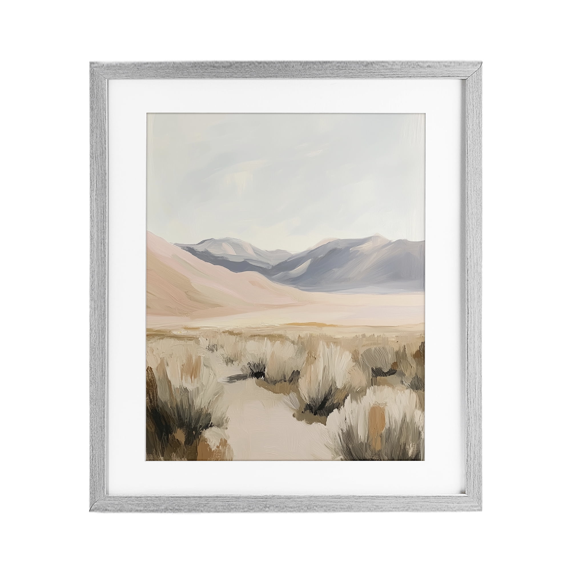Stupell Industries Pastel Desert Solitude Gray Framed Print Under Glass, design by Heidi Kuntz