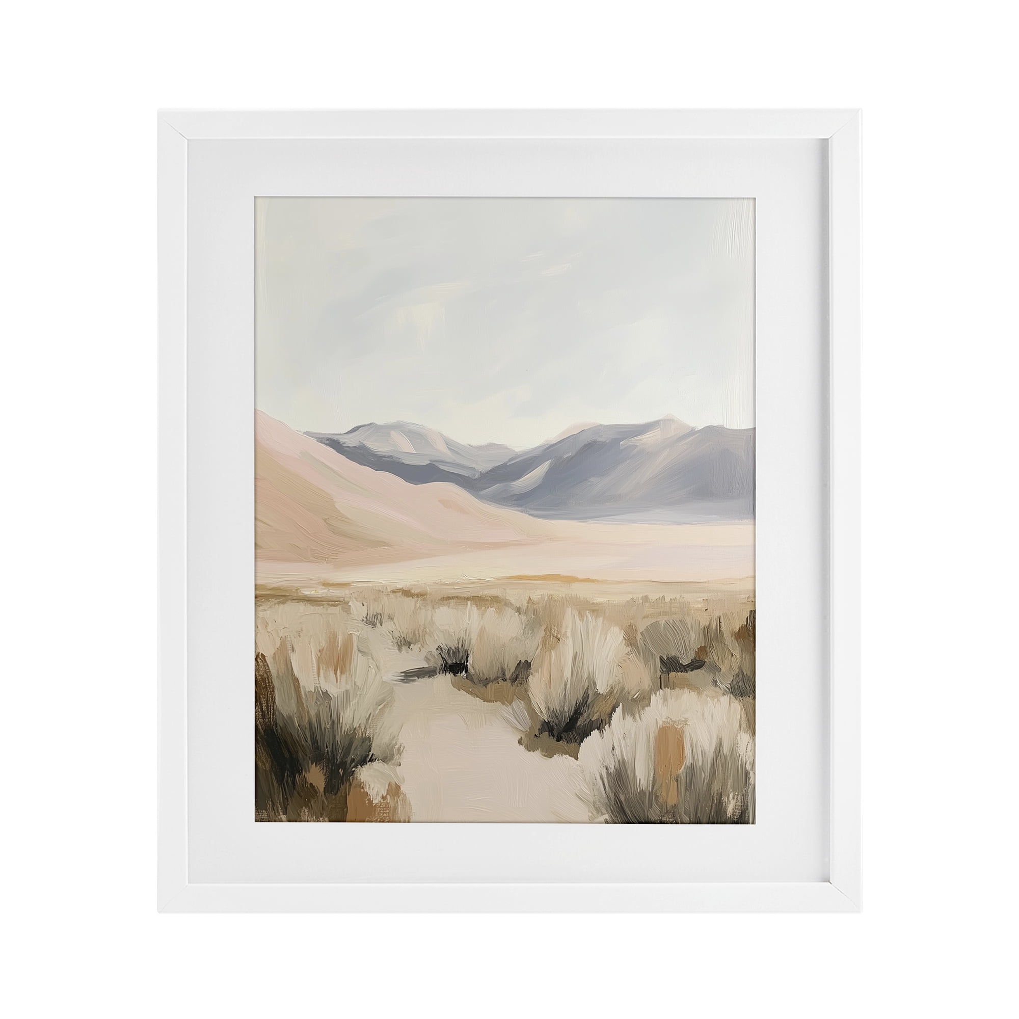 Stupell Industries Pastel Desert Solitude White Framed Print Under Glass, design by Heidi Kuntz