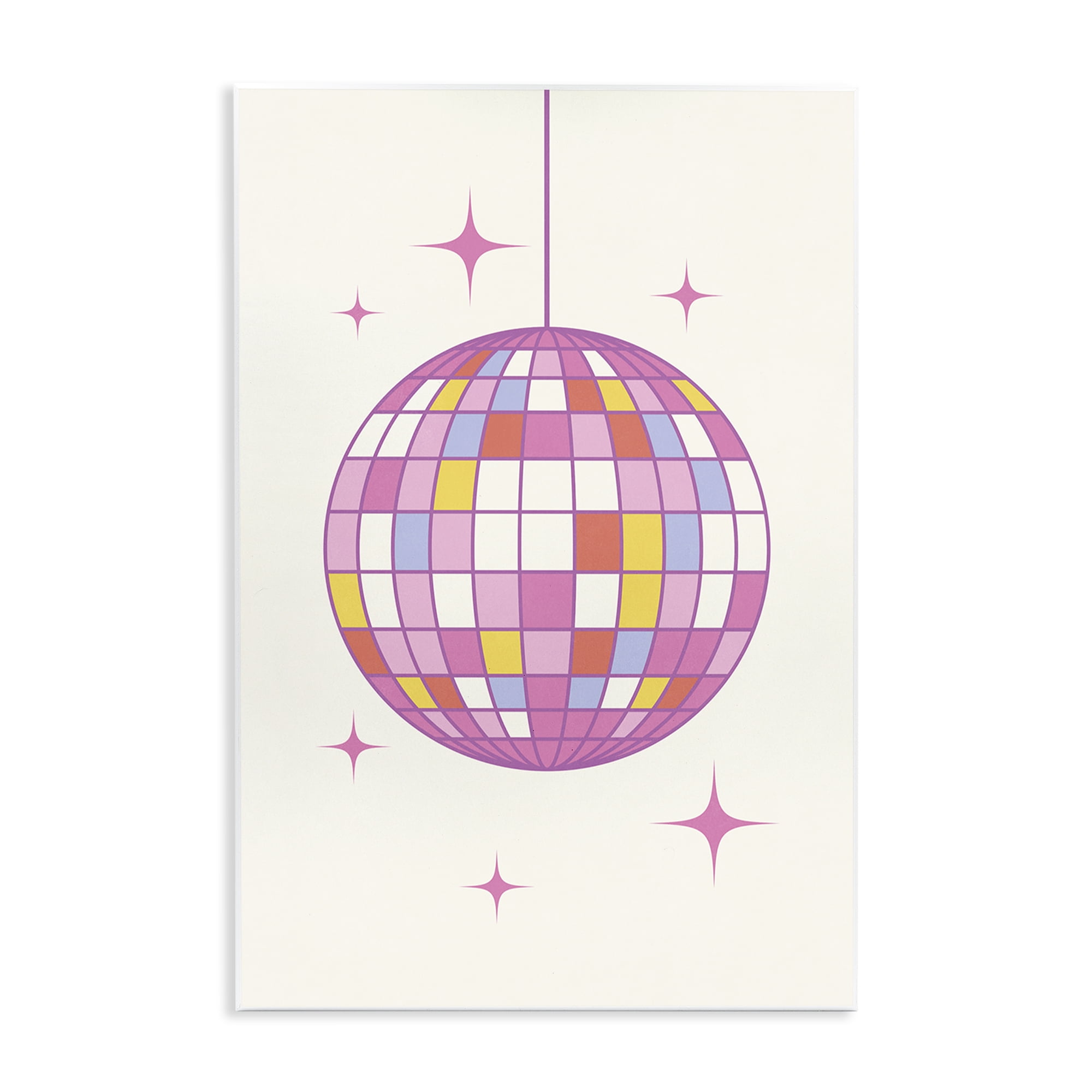 Stupell Industries Pastel Disco Ball Painting Retro Wall Art - Walmart.com
