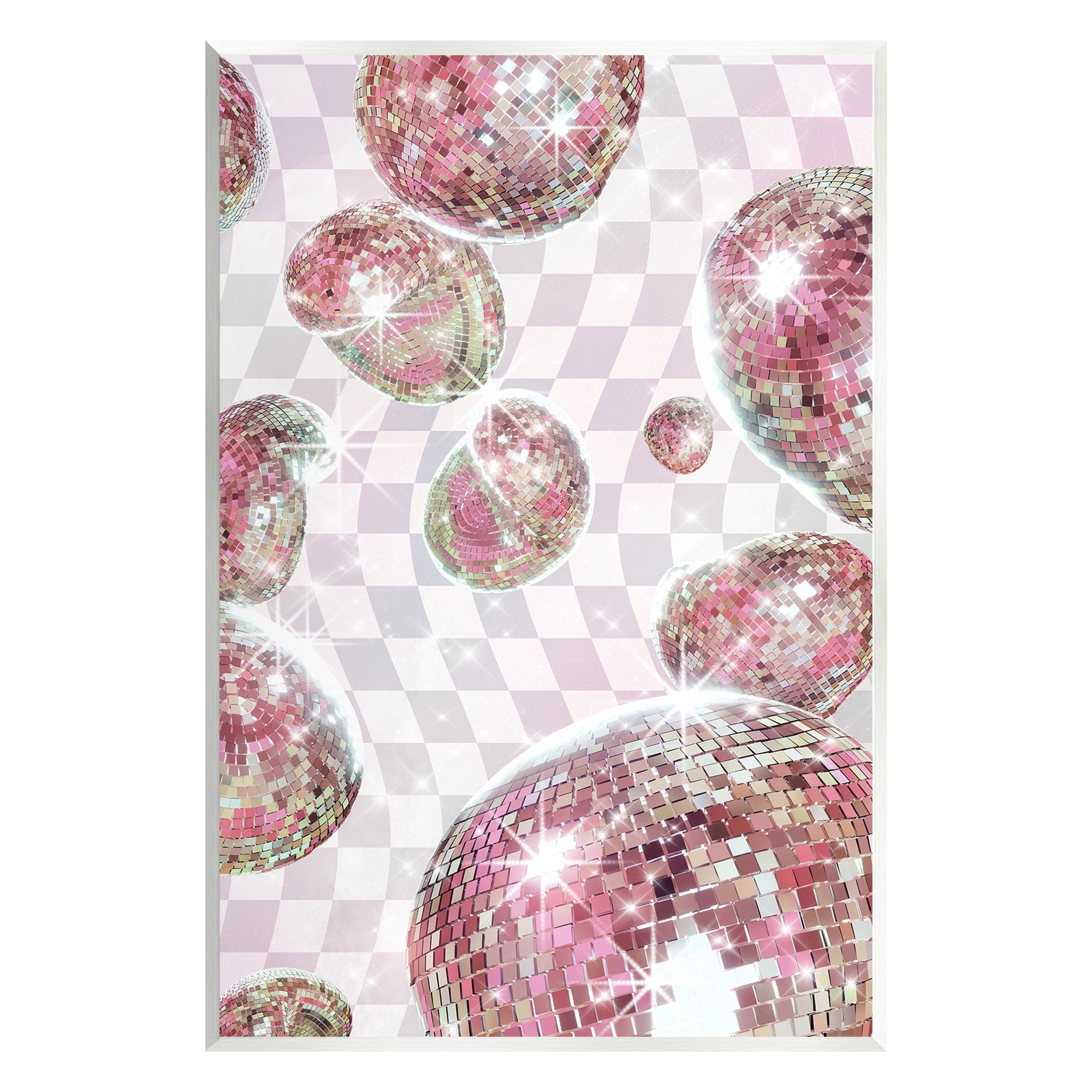 Stupell Industries Pastel Disco Ball Pattern Abstract Painting Unframed Art Print Wall Art, 13 x 19