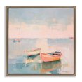 thumbnail image 1 of Stupell Industries Coastal Pastel Docked Boats Brown Floating Frame Canvas Art, 18 x 18, by Irena Orlov, 1 of 8