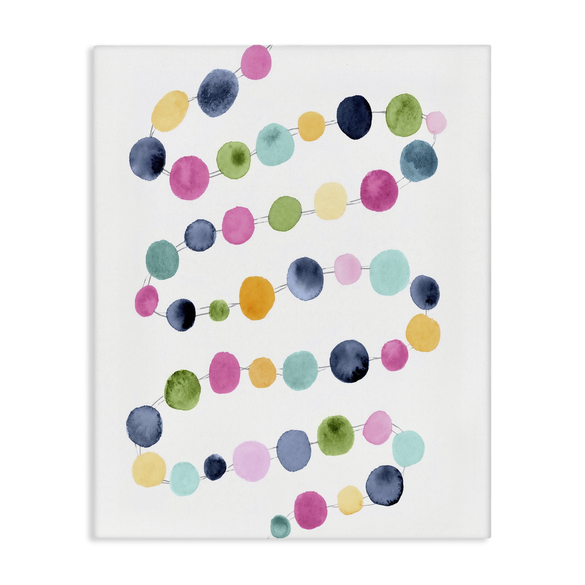 Stupell Industries Pastel Dots Pattern Abstract Painting Gallery Wrapped Canvas Art Print Wall Art, 24 x 30