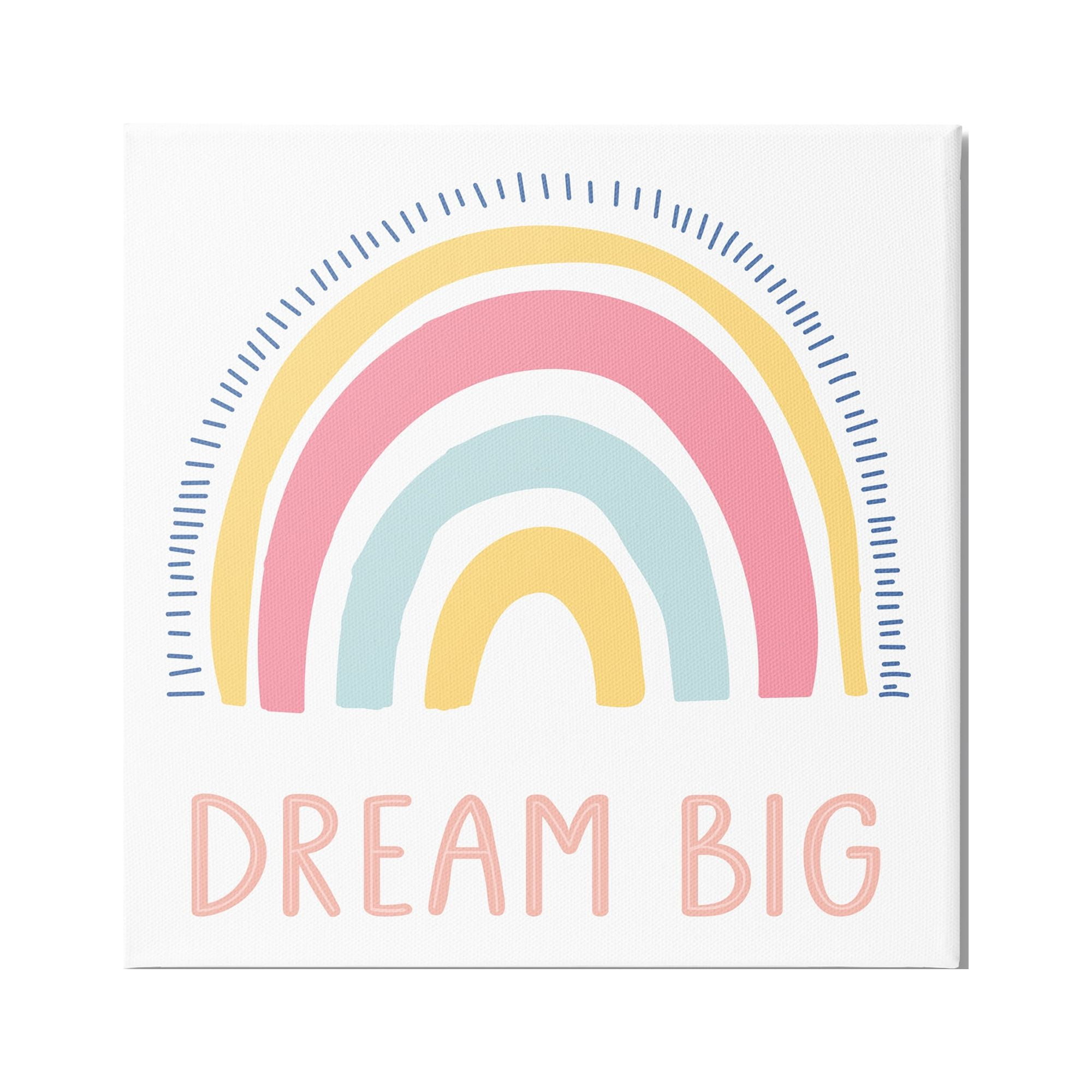 Stupell Industries Pastel Dream Big Rainbow Abstract Painting Gallery Wrapped Canvas Print Wall Art, 30 x 30