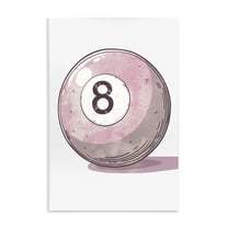 Stupell Industries Pastel Eight Ball Culture Painting Unframed Art Print Wall Art, 10 x 15