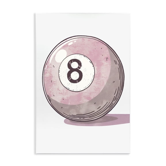 Stupell Industries Pastel Eight Ball Culture Painting Unframed Art Print Wall Art, 10 x 15