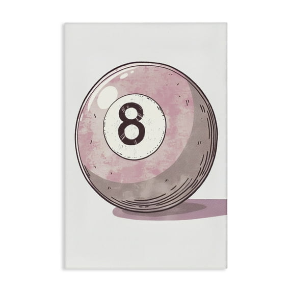Stupell Industries Pastel Eight Ball Culture Painting Wrapped Canvas Canvas Art Print Wall Art, 30 x 45