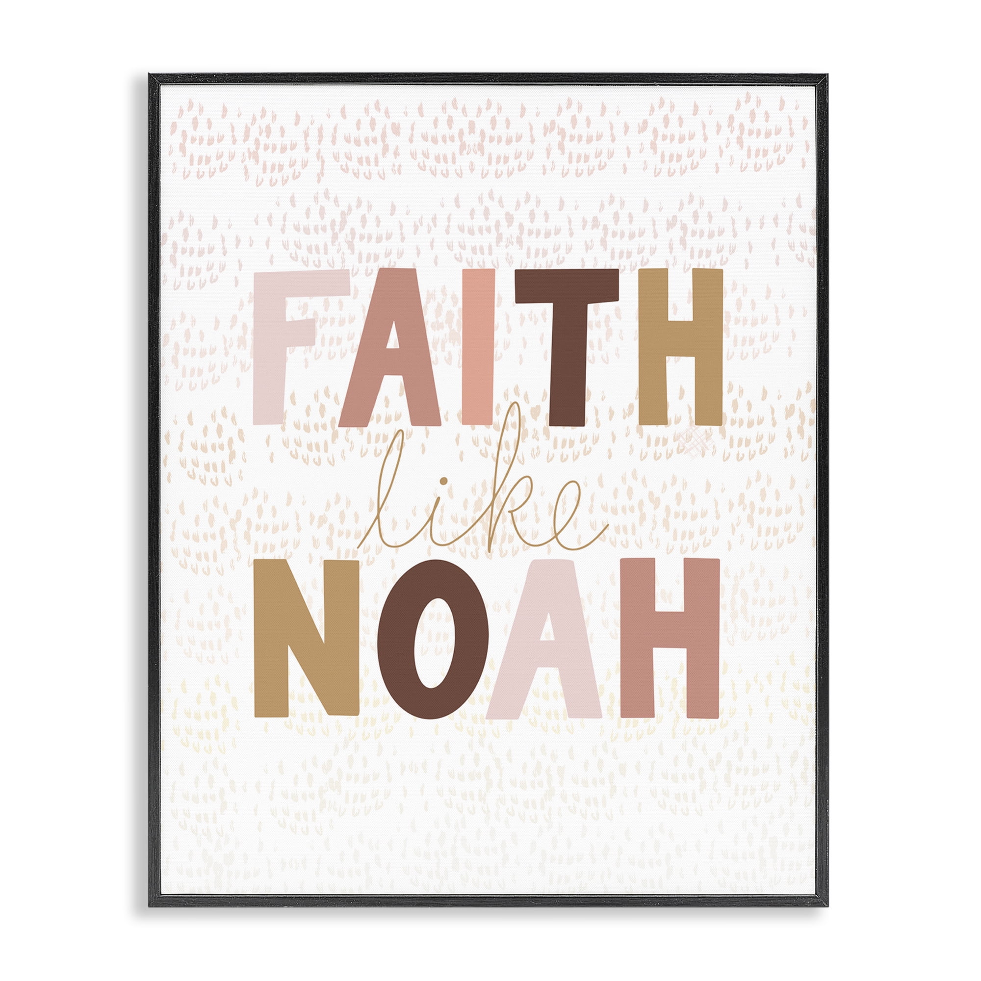 Stupell Industries Pastel Faith Like Noah's Religious Painting Black Framed Art Print Wall Art, 11 x 14