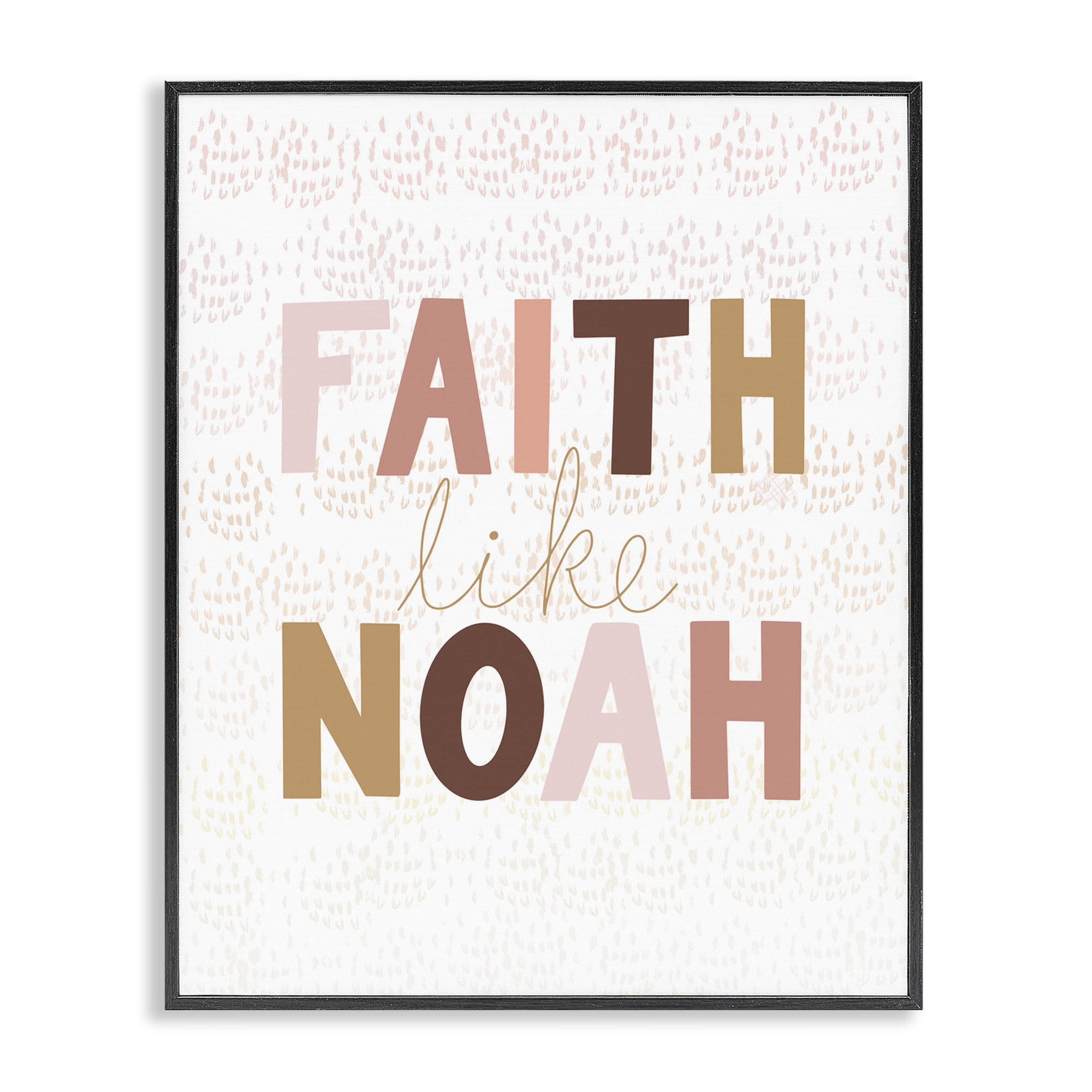Stupell Industries Pastel Faith Like Noah's Religious Painting Black Framed Art Print Wall Art, 16 x 20