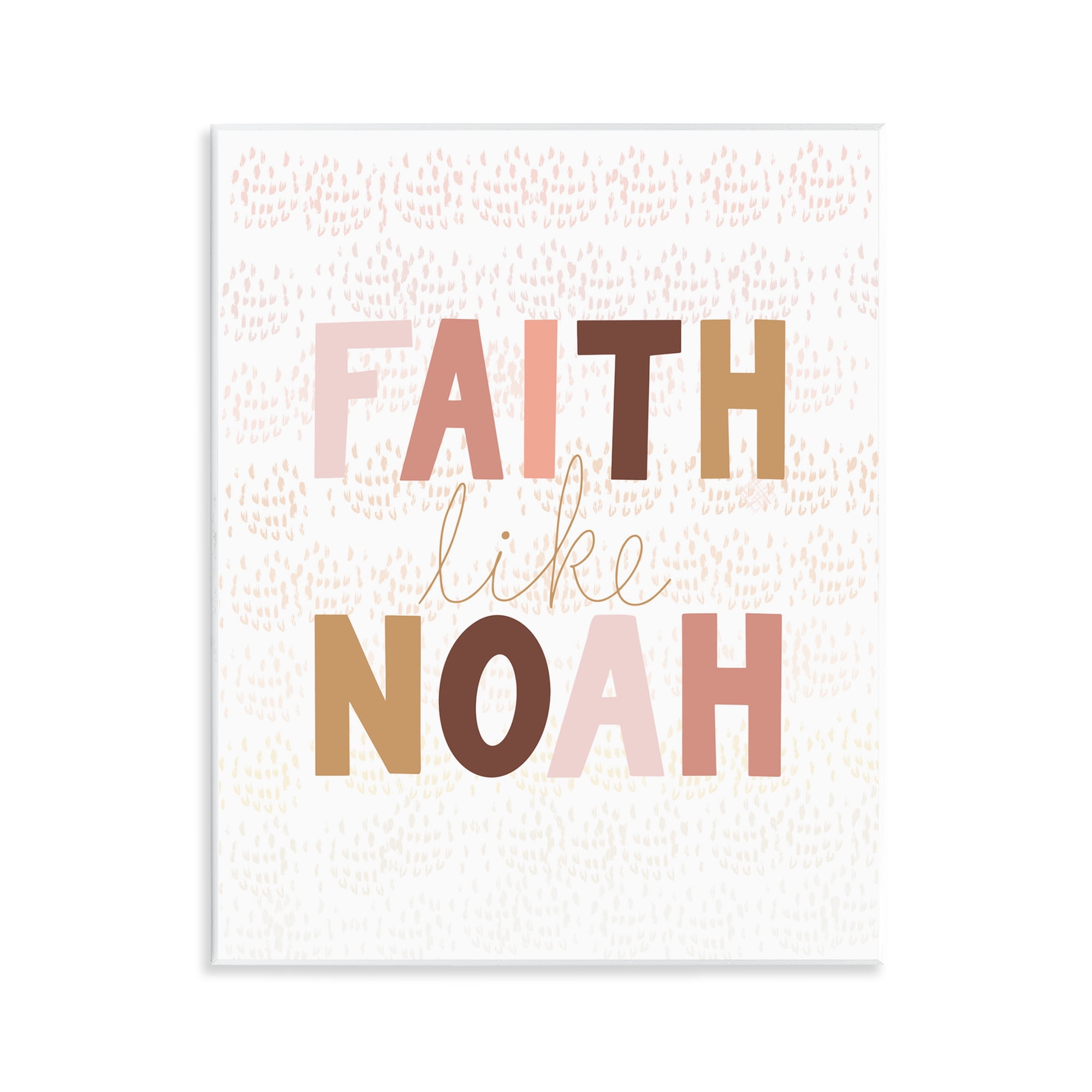 Stupell Industries Pastel Faith Like Noah's Religious Painting Unframed Art Print Wall Art, 11 x 14