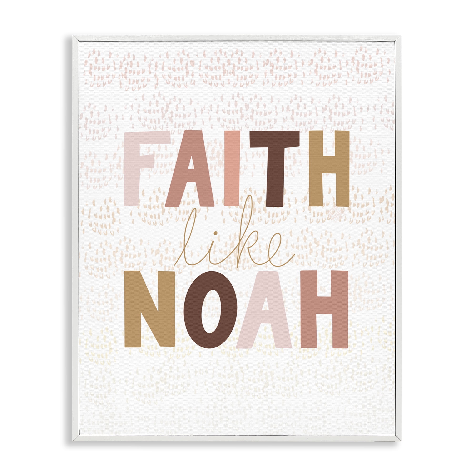 Stupell Industries Pastel Faith Like Noah's Religious Painting White Framed Art Print Wall Art, 24 x 30