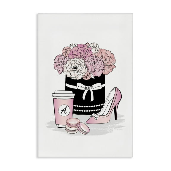 Stupell Industries Pastel Fashion Accessories Botanical & Floral Painting Gallery Wrapped Canvas Art Print Wall Art, 16 x 24