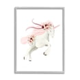 thumbnail image 1 of Stupell Industries Pastel Galloping Unicorn Fairy Tales & Fantasy Painting Gray Framed Art Print Wall Art, 16 x 20, 1 of 9