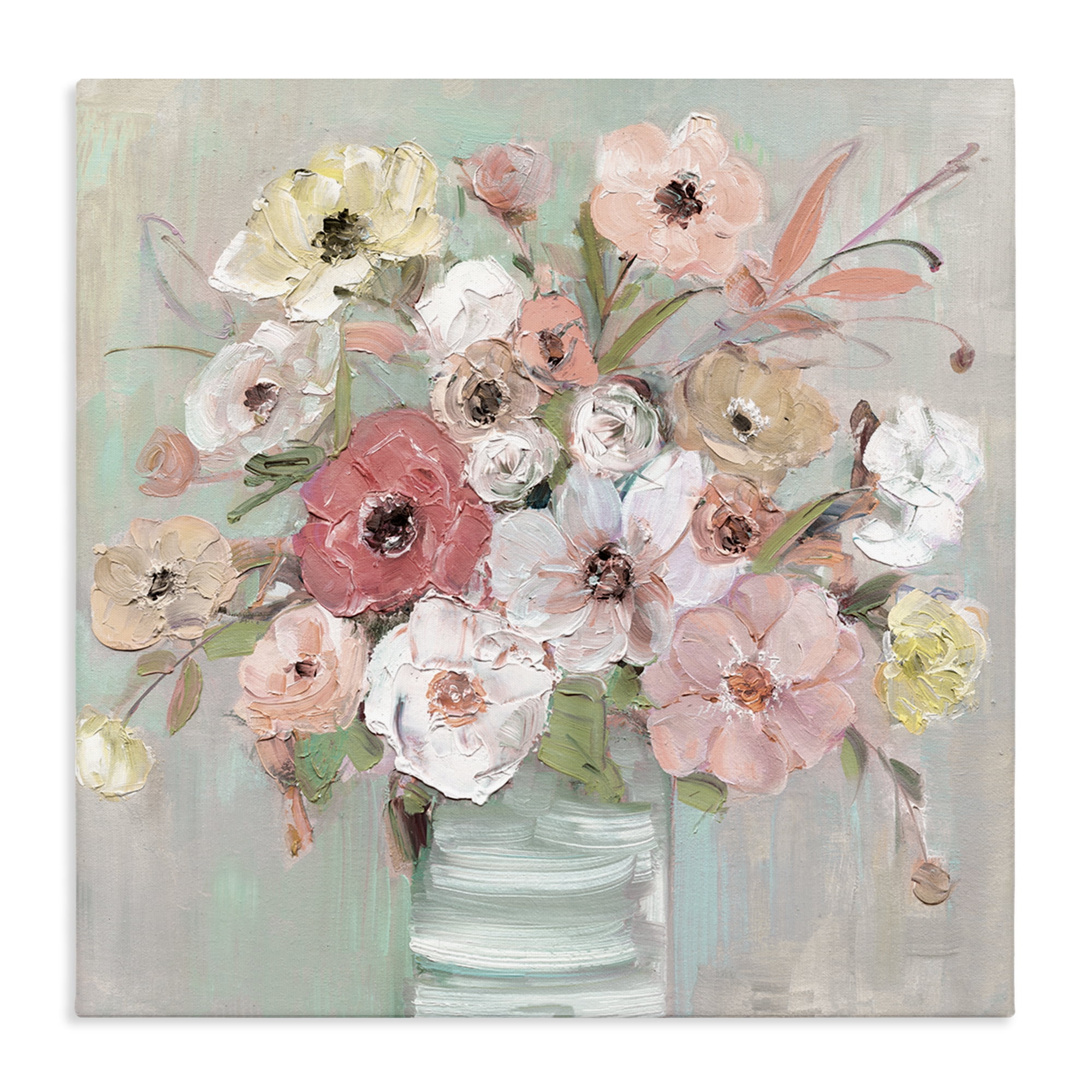 Stupell Industries Pastel Garden Peony Bouquet Canvas Wall Art, design by Sally Swatland