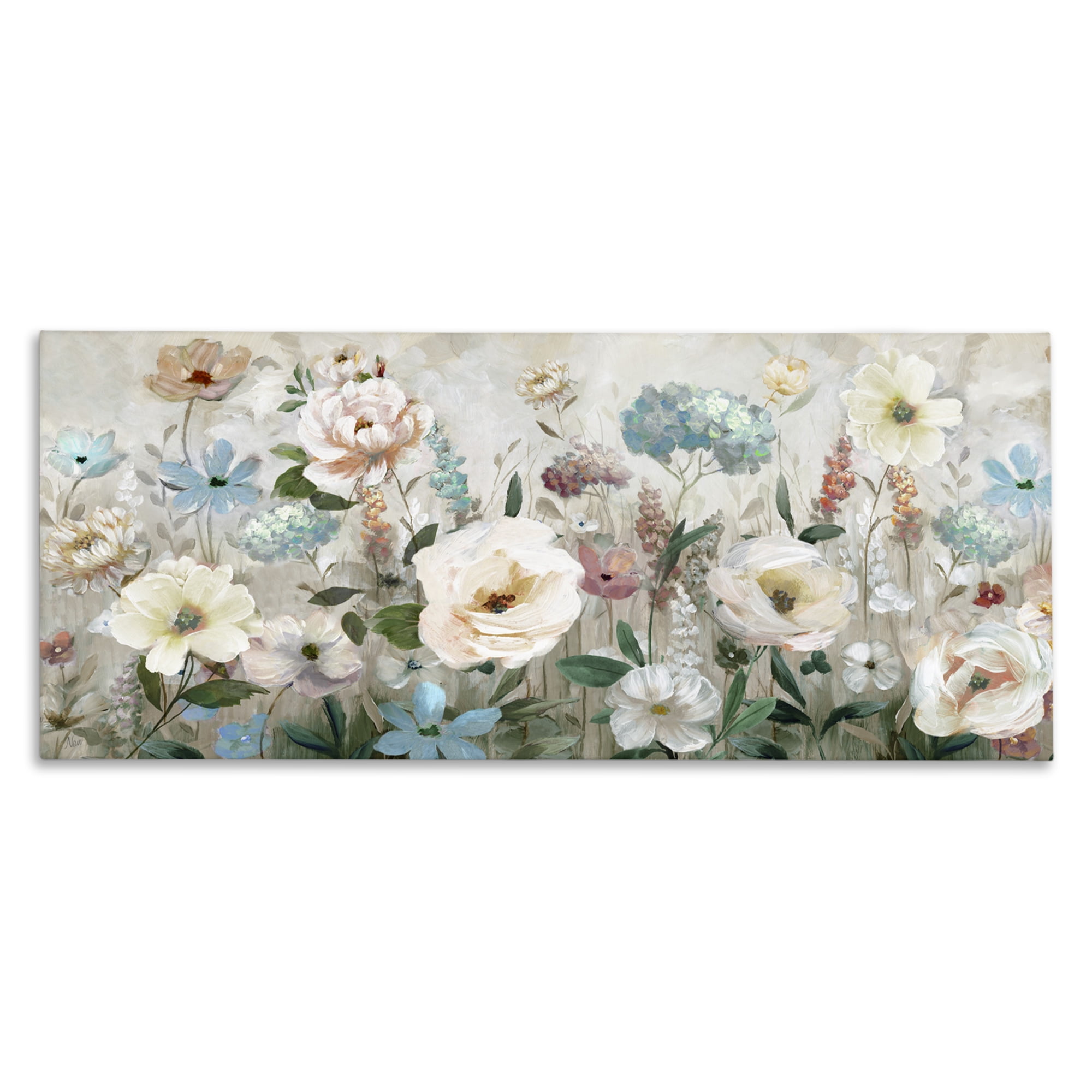Stupell Industries Pastel Garden of Peonies Canvas Wall Art, design by Nan