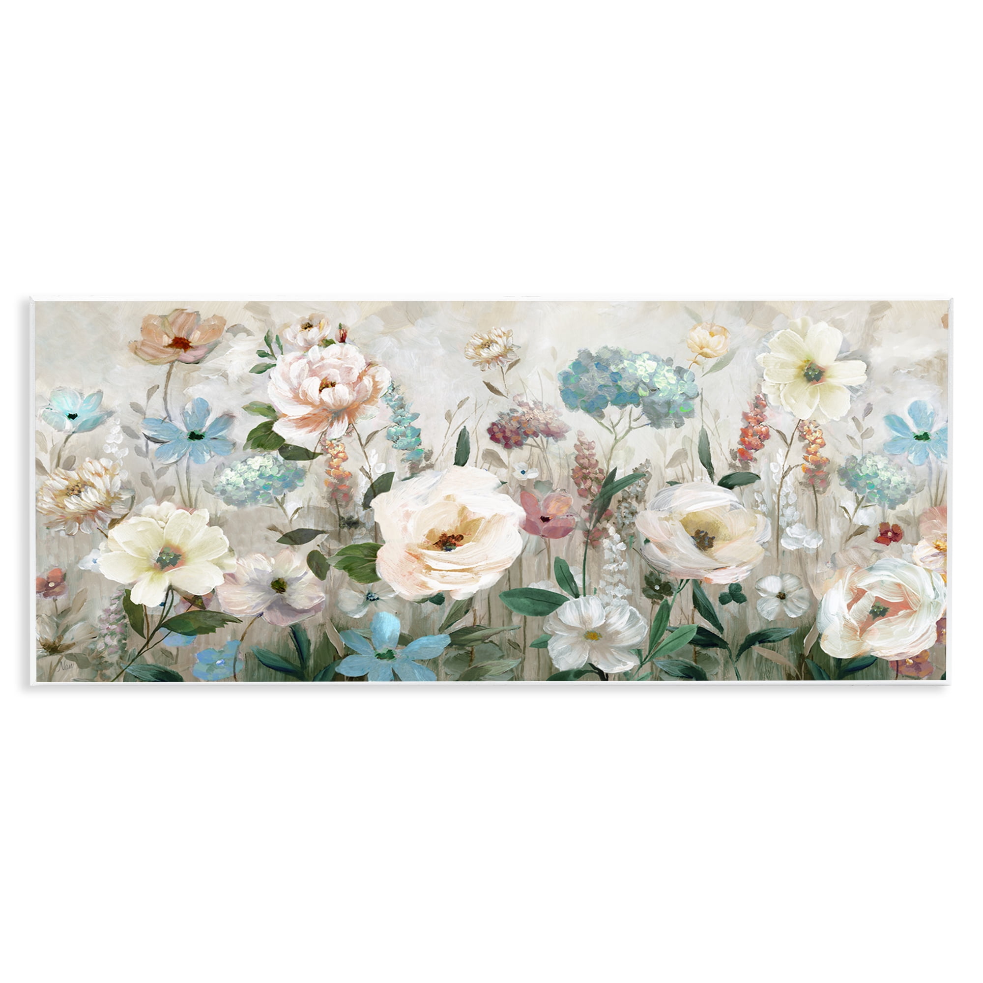 Stupell Industries Pastel Garden of Peonies Wall Plaque Art, design by Nan