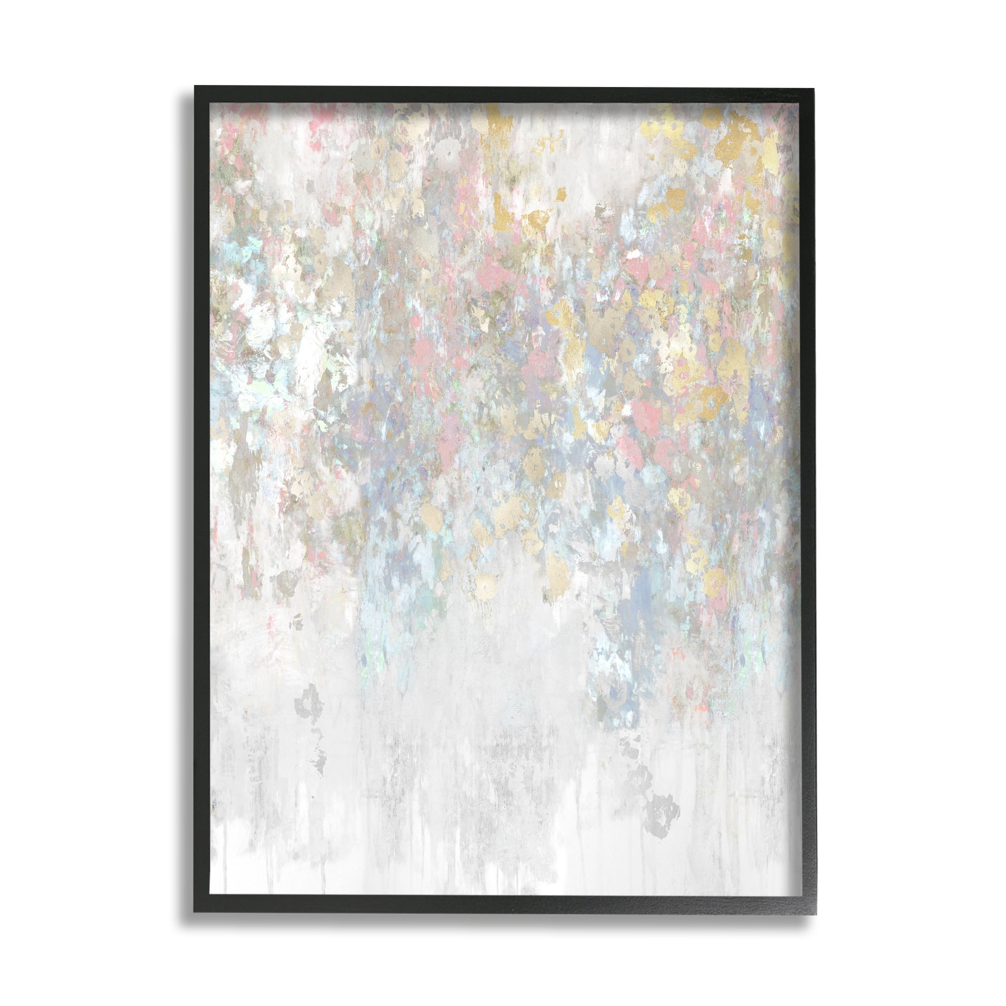 Stupell Industries Pastel & Glam Abstract Abstract Painting Black Framed Art Print Wall Art, 11 x 14