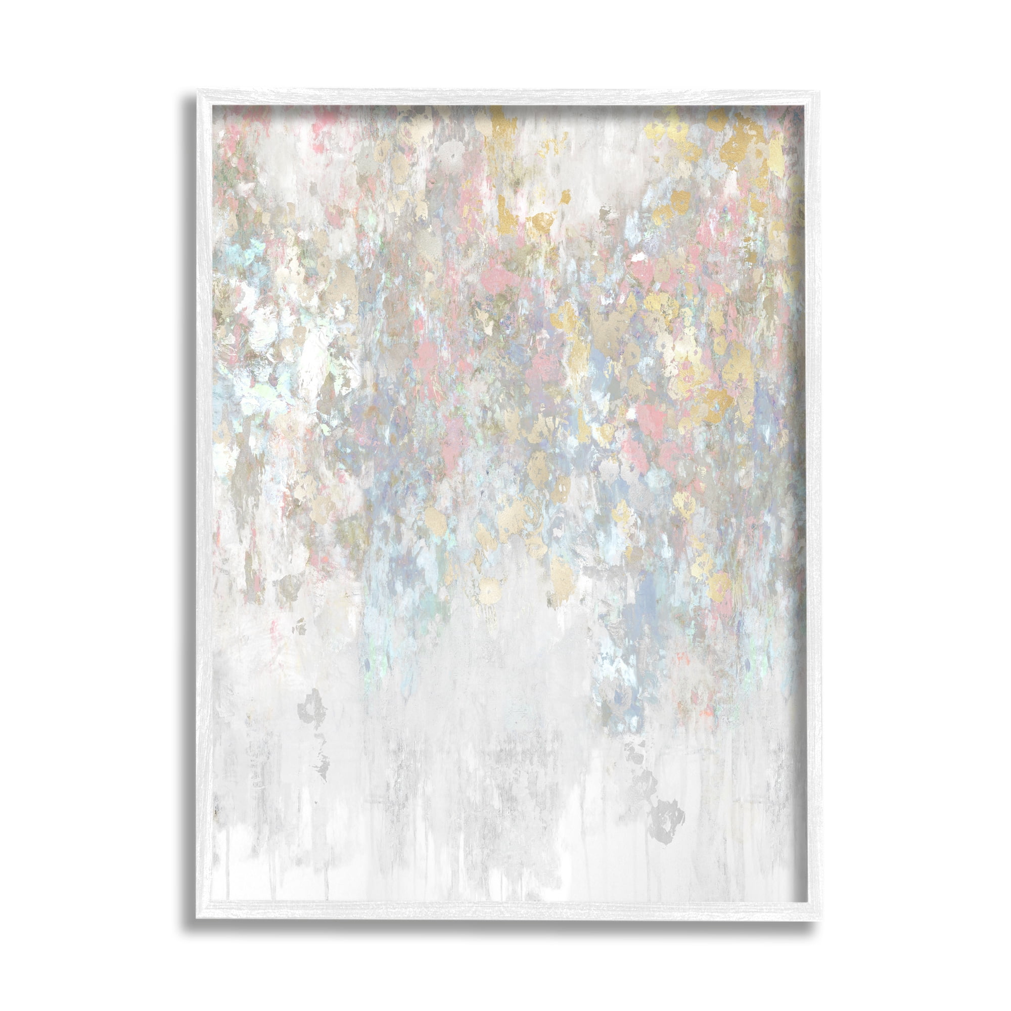 Stupell Industries Pastel & Glam Abstract Abstract Painting White Framed Art Print Wall Art, 24 x 30
