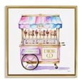 thumbnail image 1 of Stupell Industries Pastel Glam Ice Cream Gold Framed Floater Canvas Wall Art design by Amanda Greenwood, 18 x 18, 1 of 9