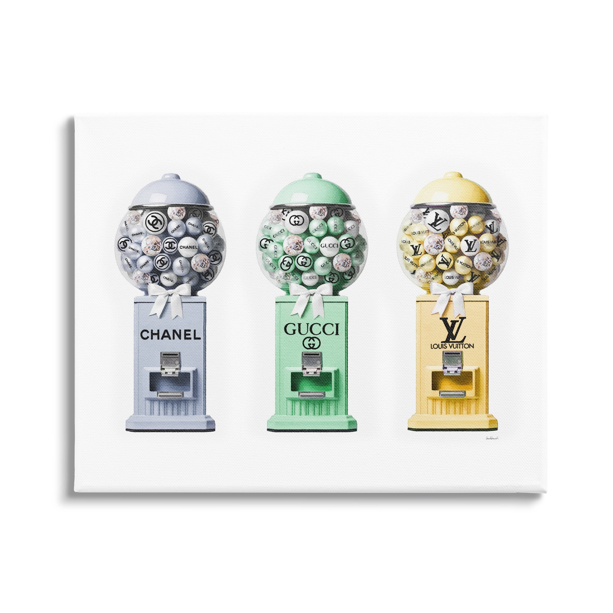 Stupell Industries Pastel Gumball Machines Beauty & Fashion Painting Gallery Wrapped Canvas Art Print Wall Art, 30 x 24