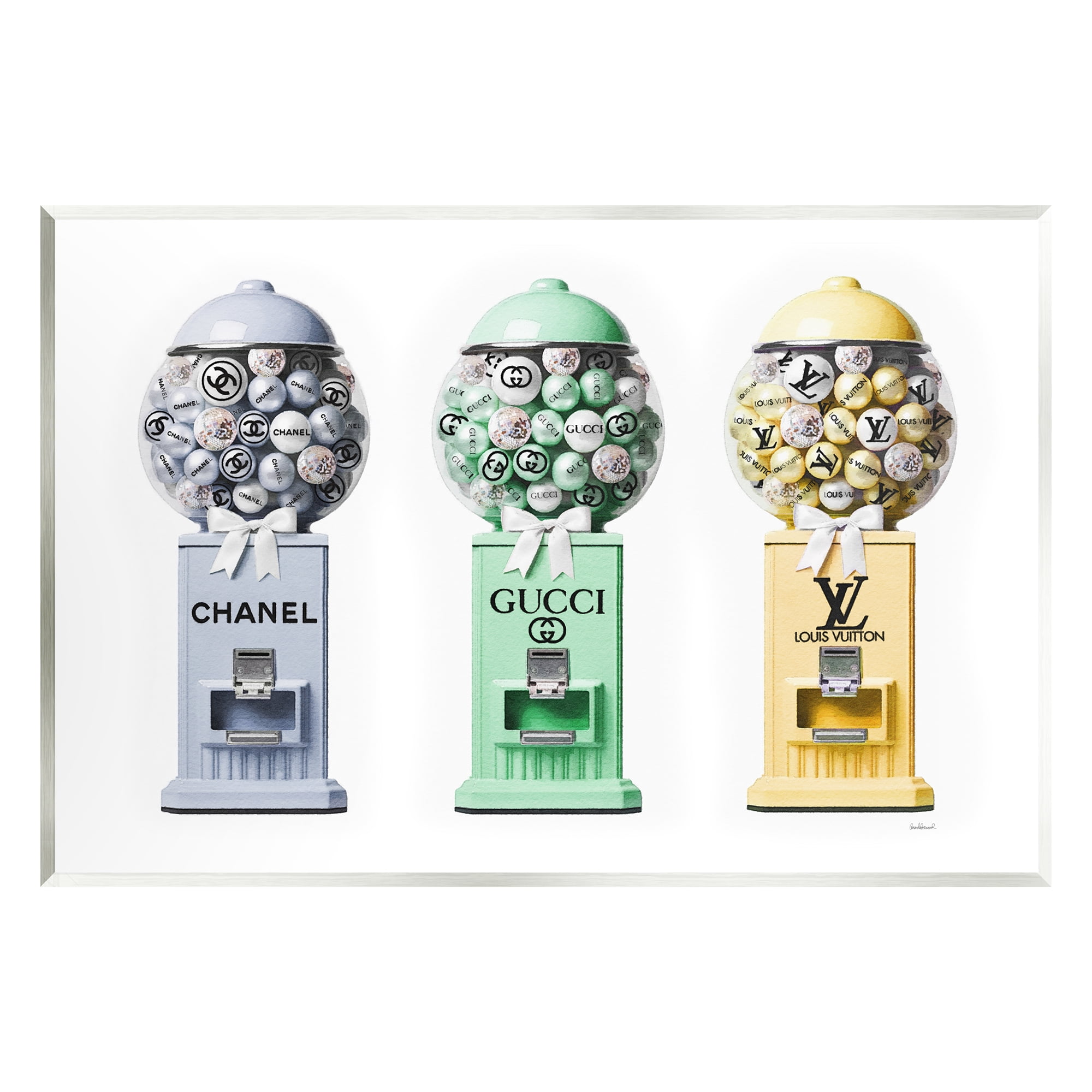 Stupell Industries Pastel Gumball Machines Beauty & Fashion Painting Unframed Art Print Wall Art, 19 x 13