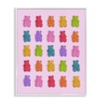 thumbnail image 1 of Stupell Industries Contemporary Pastel Gummies on Pink White Framed Giclee Art, 11 x 14, by LISH Creative, 1 of 8