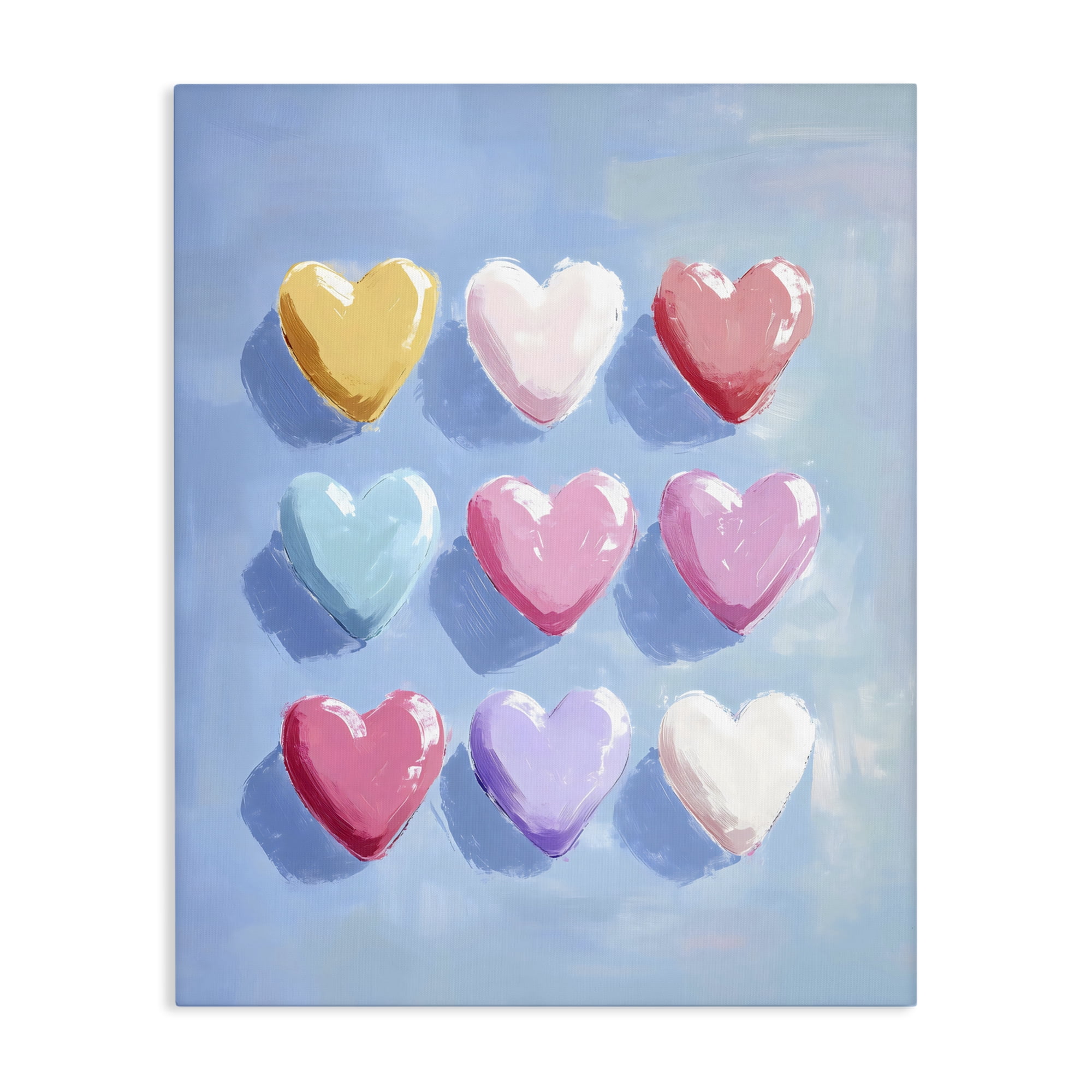 Stupell Industries Pastel Heart Grid Canvas Wall Art, design by The Prints Vibe
