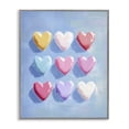 thumbnail image 1 of Stupell Industries Contemporary Pastel Heart Grid Gray Framed Giclee Art, 16 x 20, by The Prints Vibe, 1 of 8