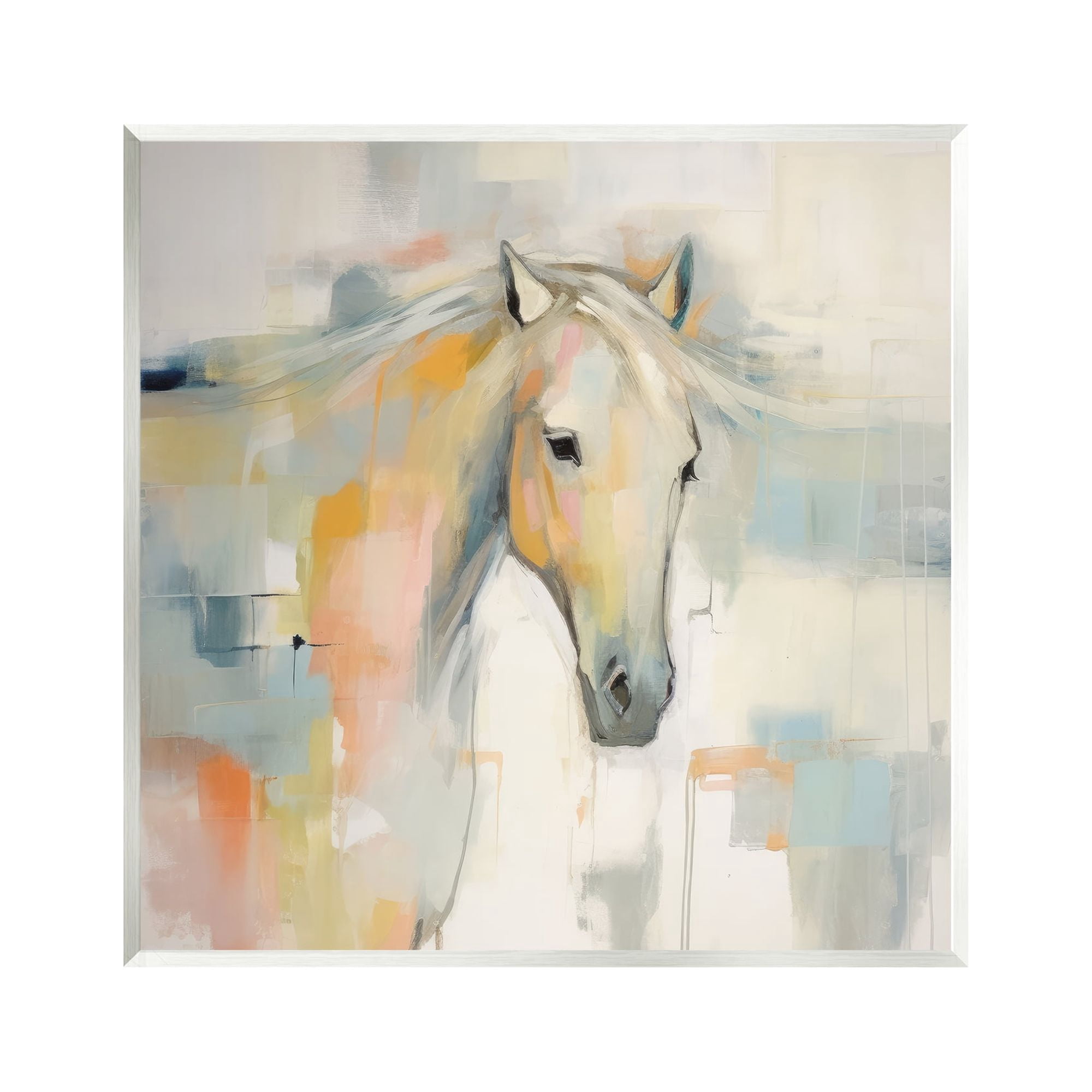 Stupell Industries Pastel Horse Painting Animals & Insects Painting Unframed Art Print Wall Art, 12 x 12