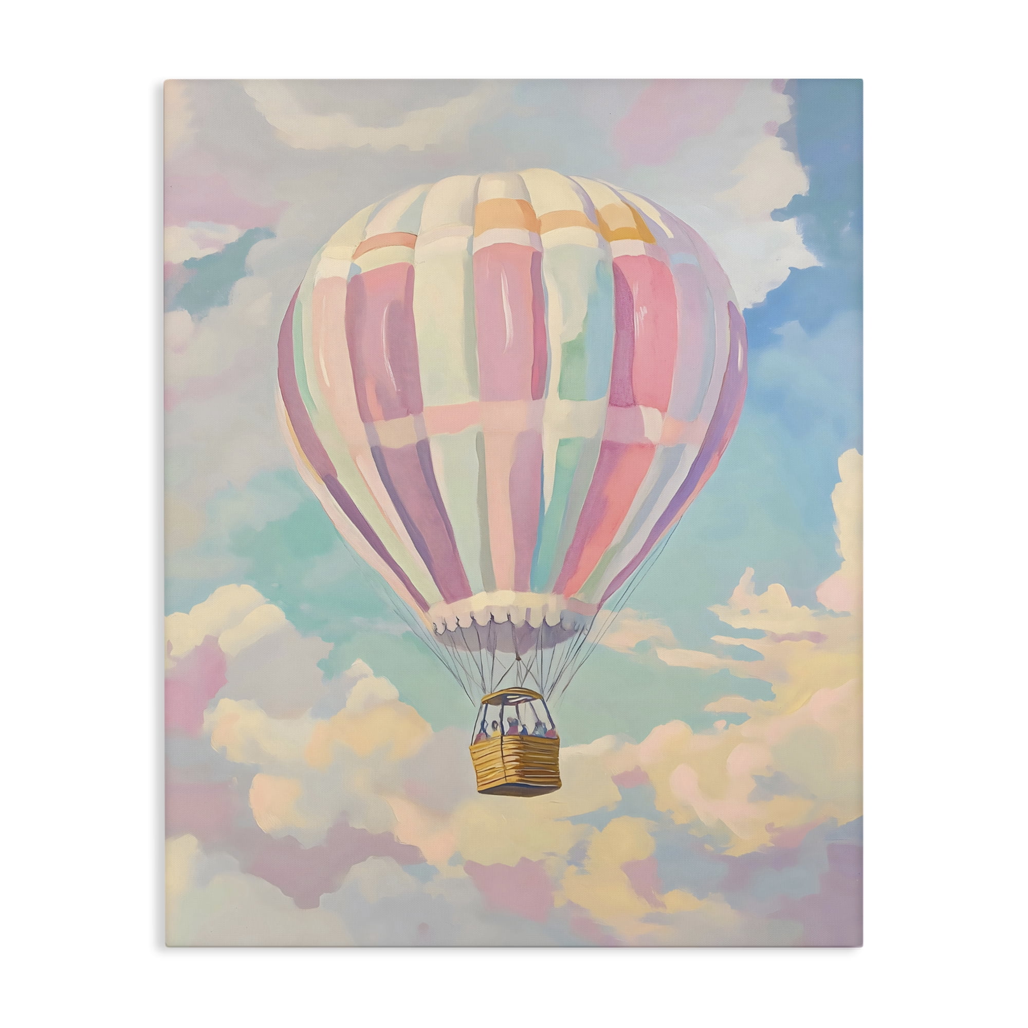 Stupell Industries Pastel Hot Air Balloon Canvas Wall Art, design by The Prints Vibe