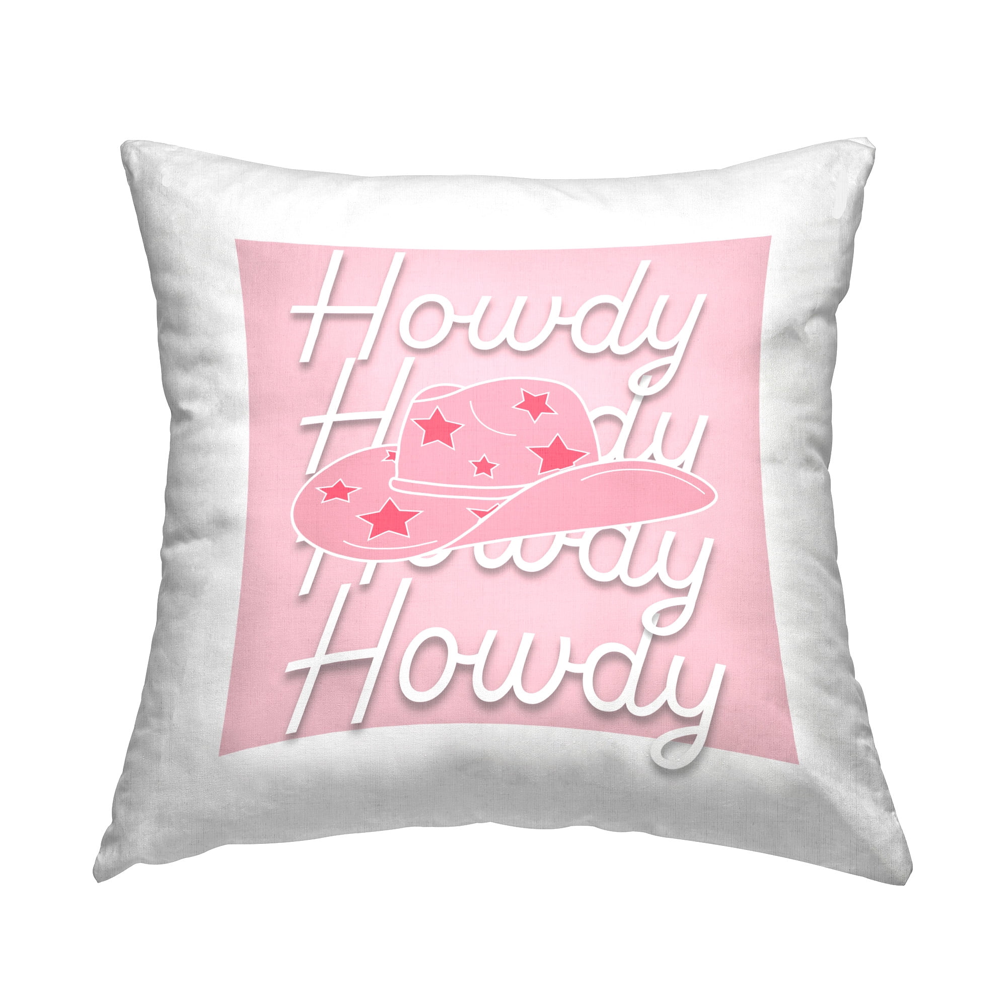 Stupell Industries Pastel Howdy Hat Decorative Printed Throw Pillow Design by Corrine Rose Design
