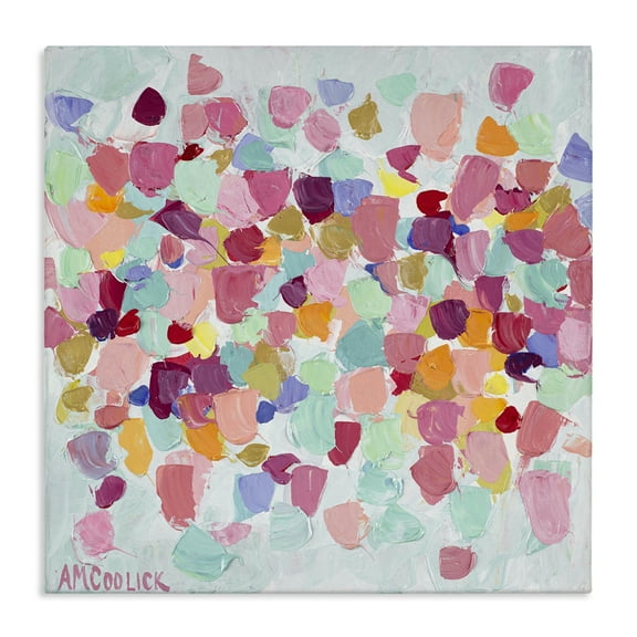 Stupell Industries Pastel Hue Splotches Abstract Painting Wrapped Canvas Art Print Wall Art, 17 x 17