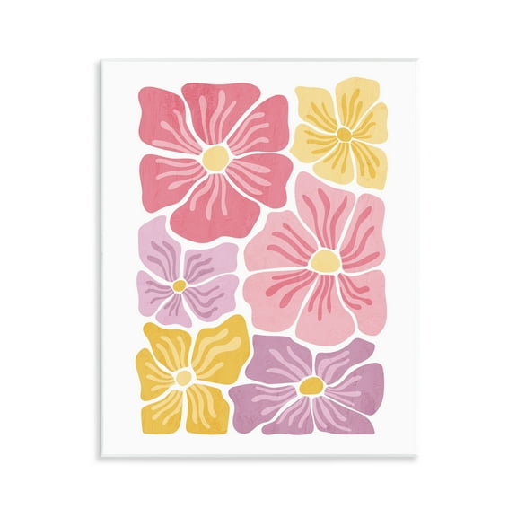 Stupell Industries Pastel Hued Flower Blossoms Floral Painting Unframed Art Print Wall Art, 11 x 14