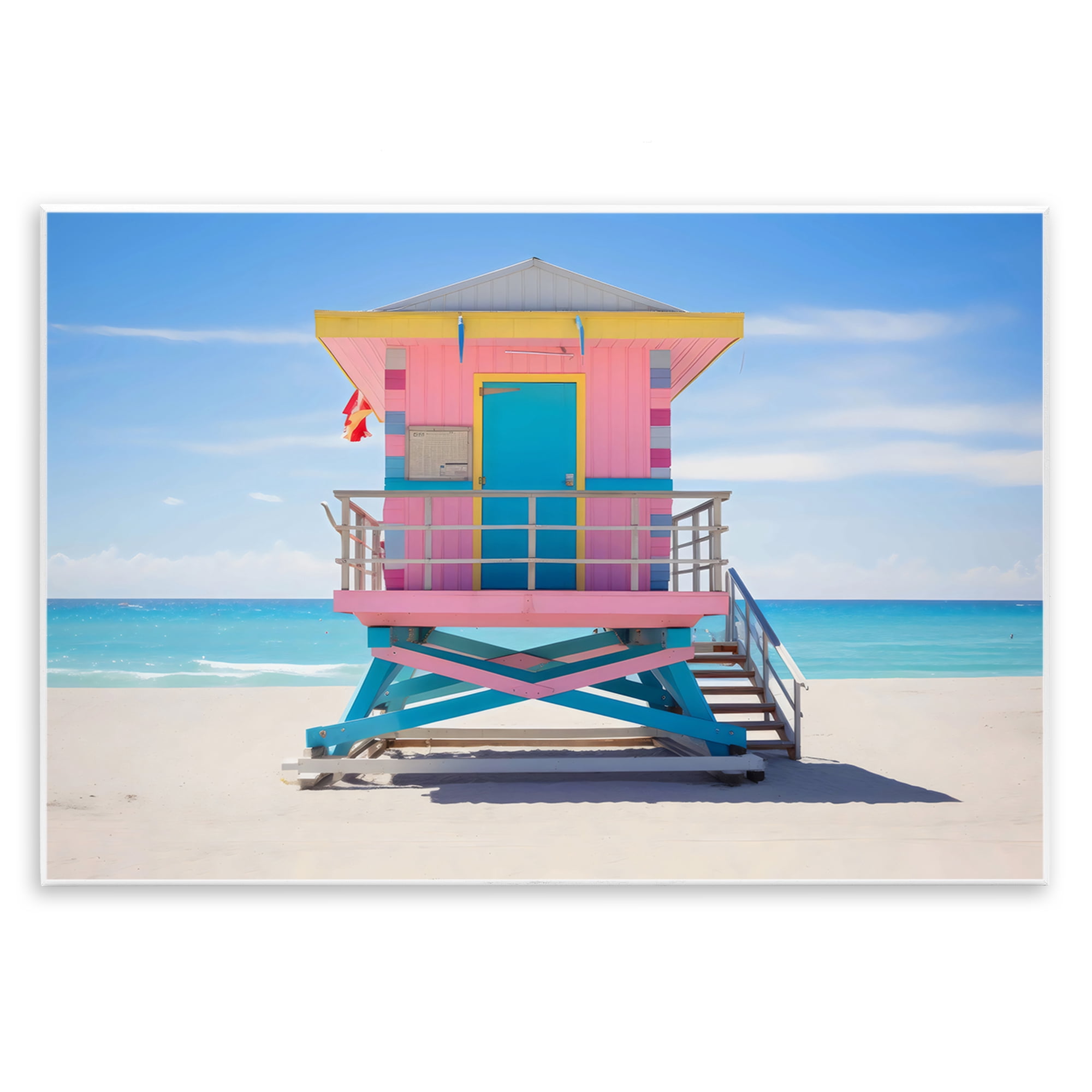 Stupell Industries Pastel Lifeguard Hut on Beach Wall Plaque Art, design by Creative Studio
