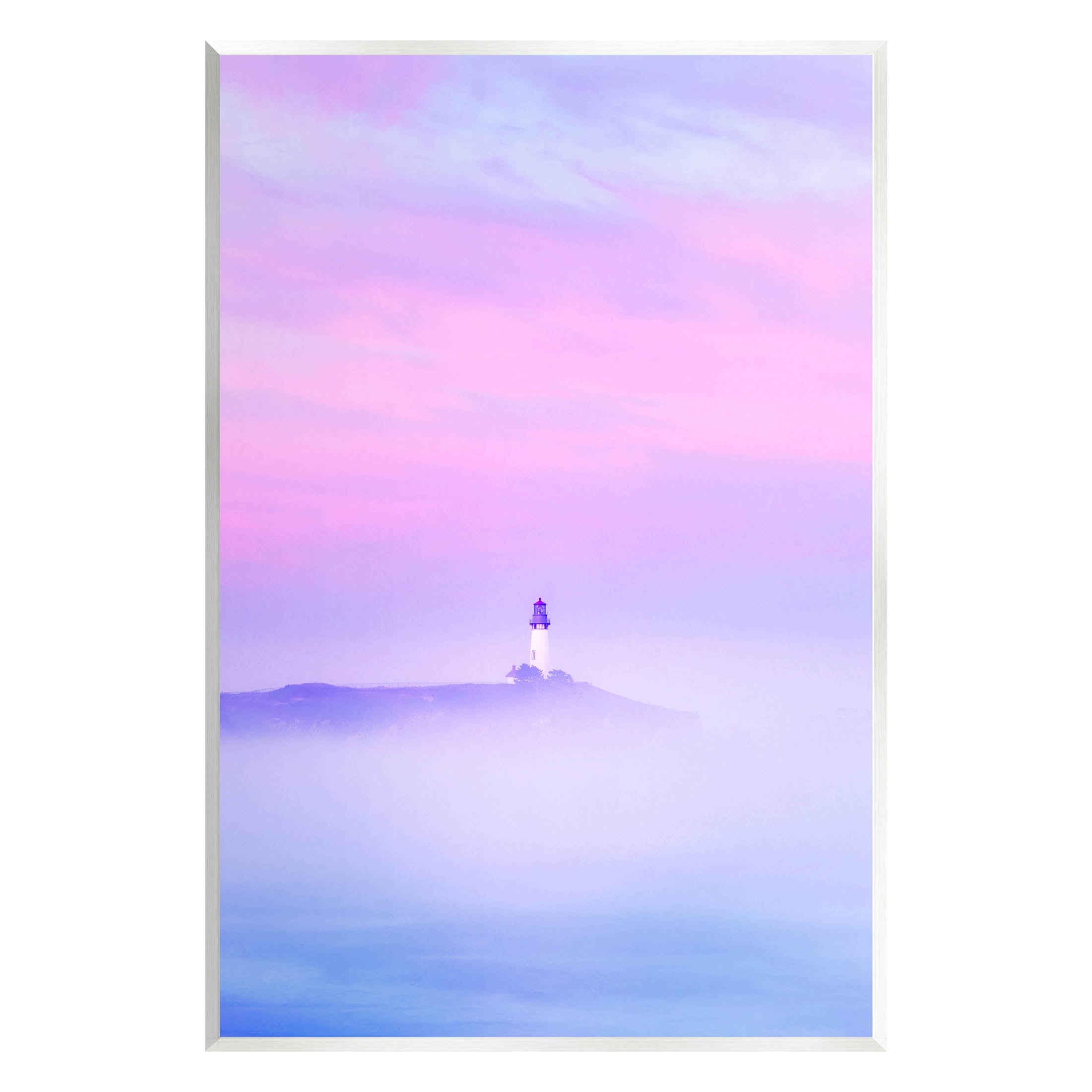 Stupell Industries Pastel Lighthouse Fog Photograph Unframed Art Print Wall Art, Design by Mindy