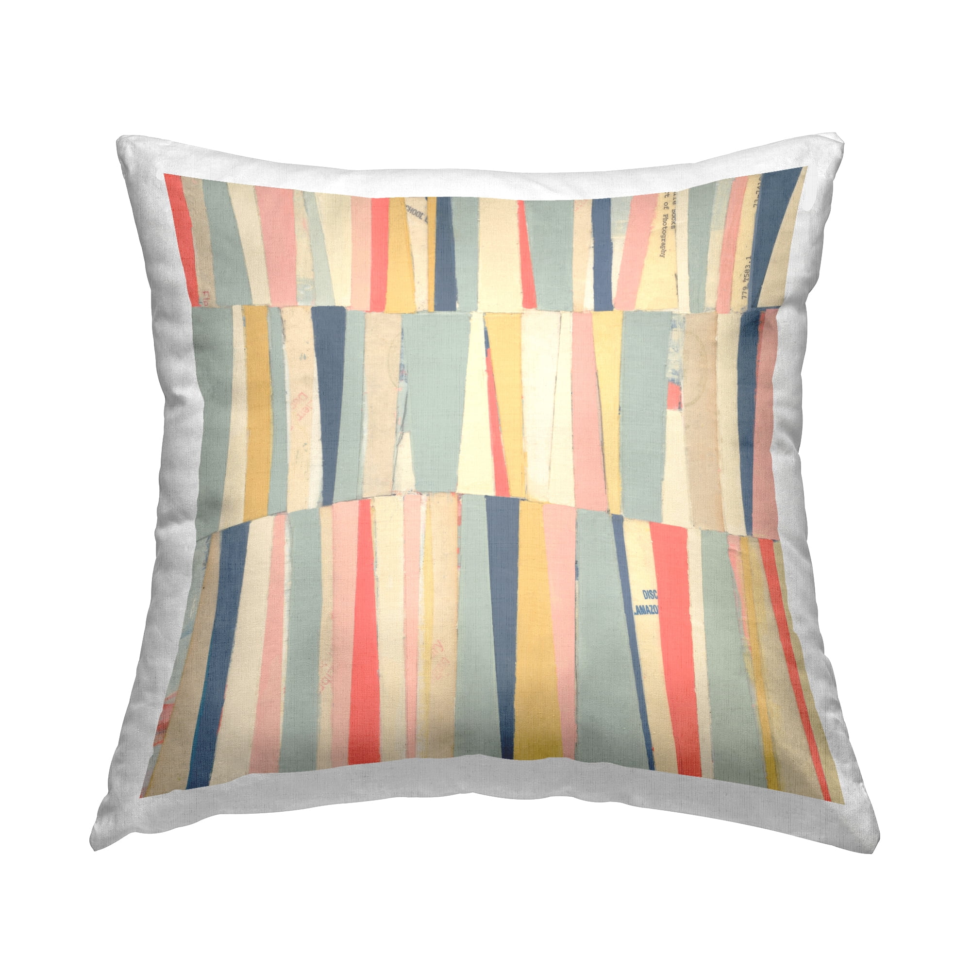 Stupell Industries Pastel Linear Abstraction Decorative Printed Throw Pillow, 18 x 18