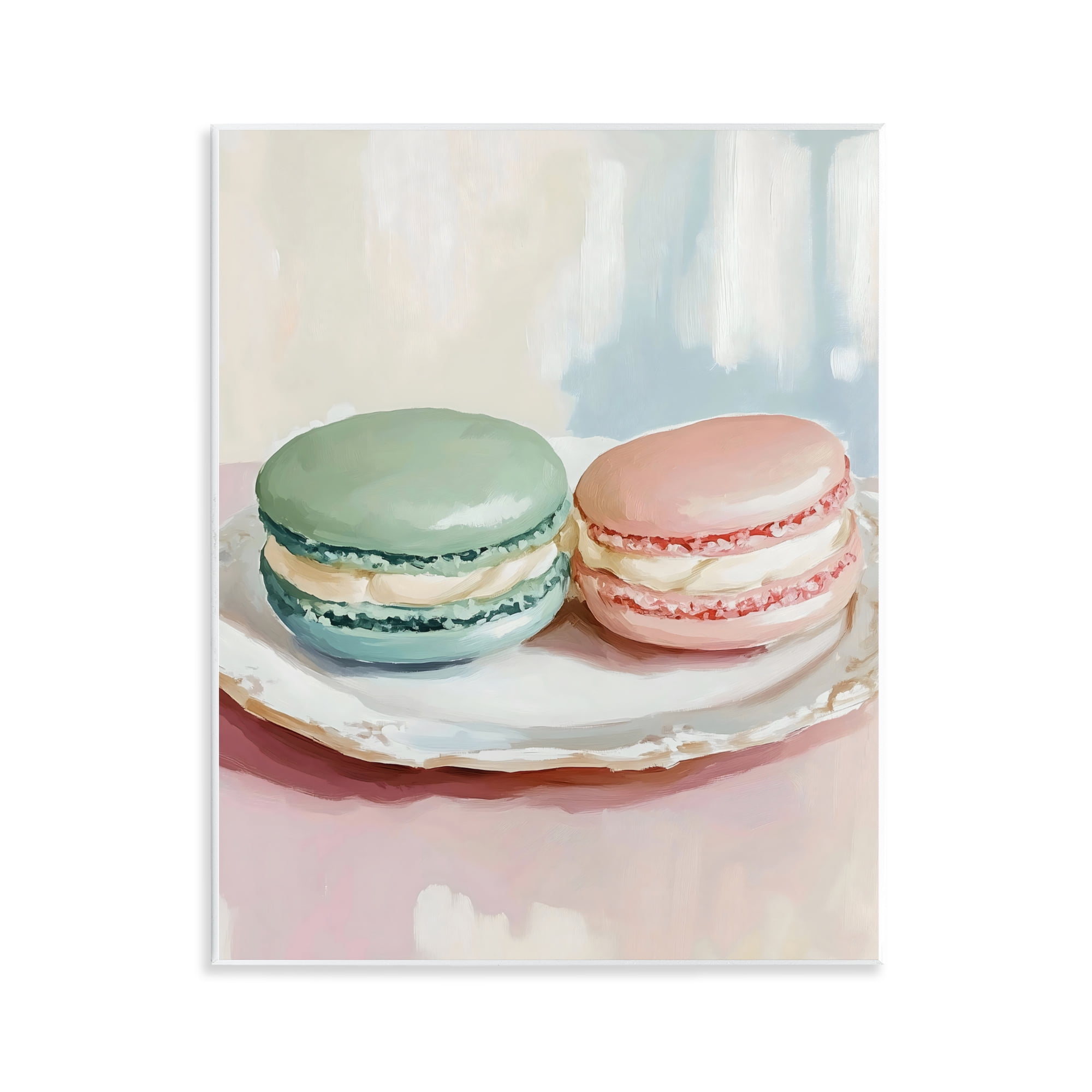 Stupell Industries Pastel Macarons on Plate Wall Plaque Art, design by The Prints Vibe
