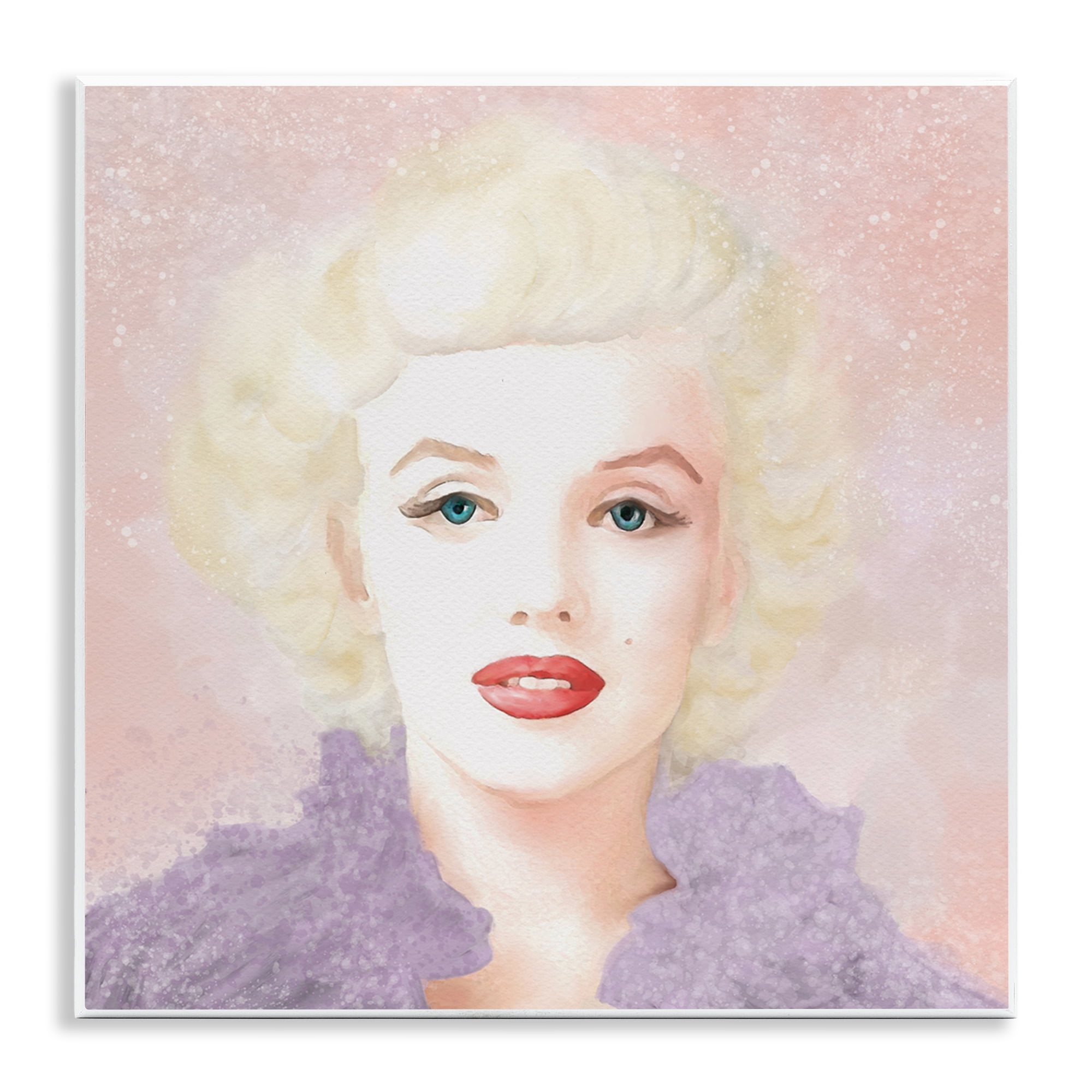 Stupell Industries Pastel Marilyn Portrait People Painting Unframed Art Print Wall Art, 12 x 12