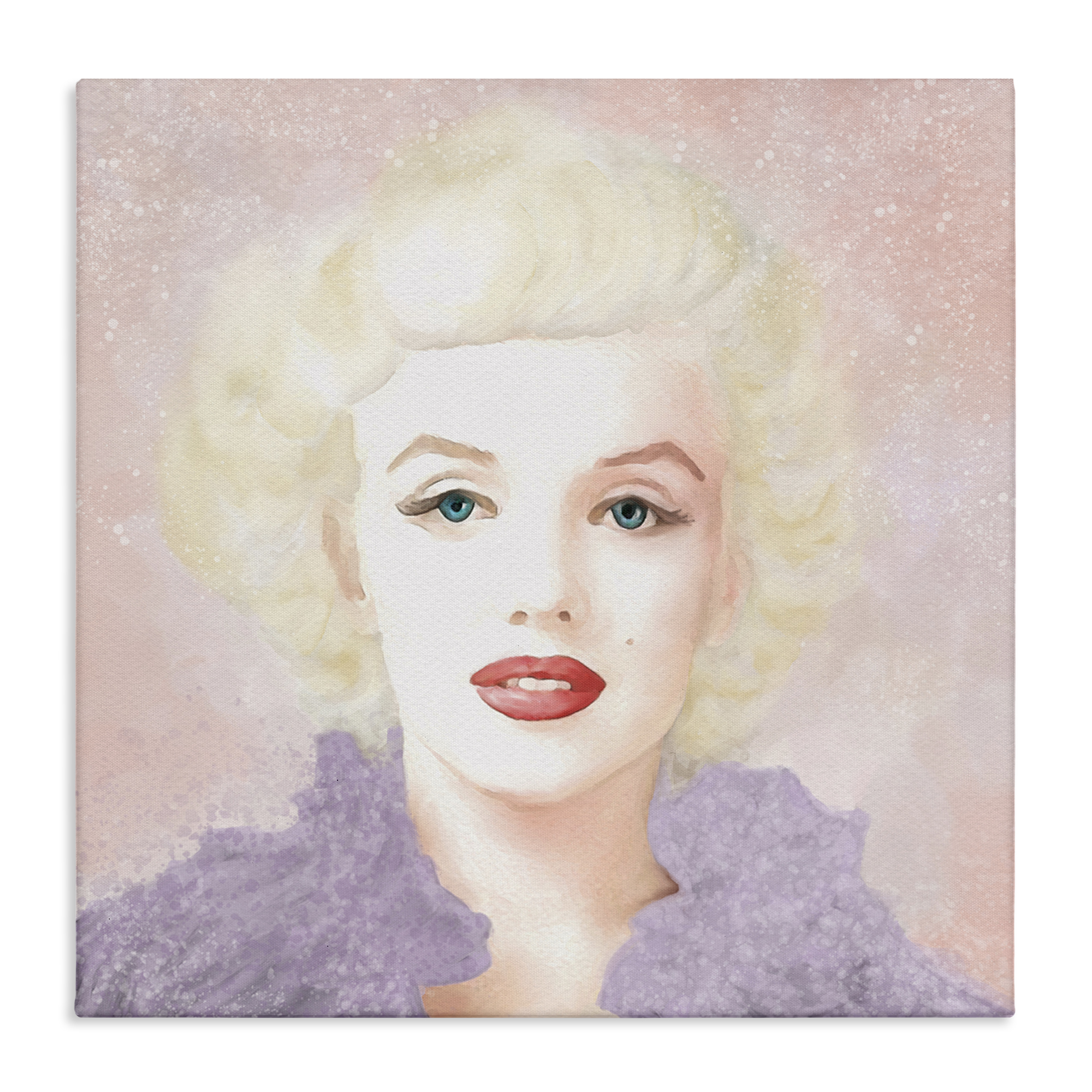 Stupell Industries Pastel Marilyn Portrait People Painting Wrapped Canvas Art Print Wall Art, 30 x 30