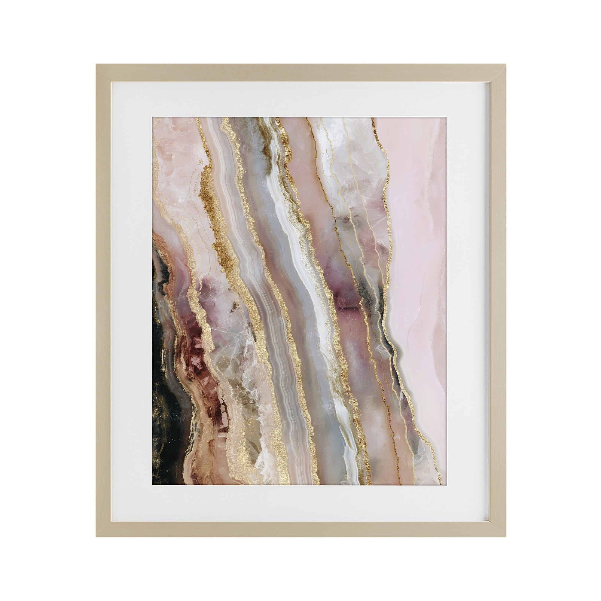 Stupell Industries Pastel Misty Gem Geode Birch Framed Print Under Glass, design by Svetlana Aleynikova
