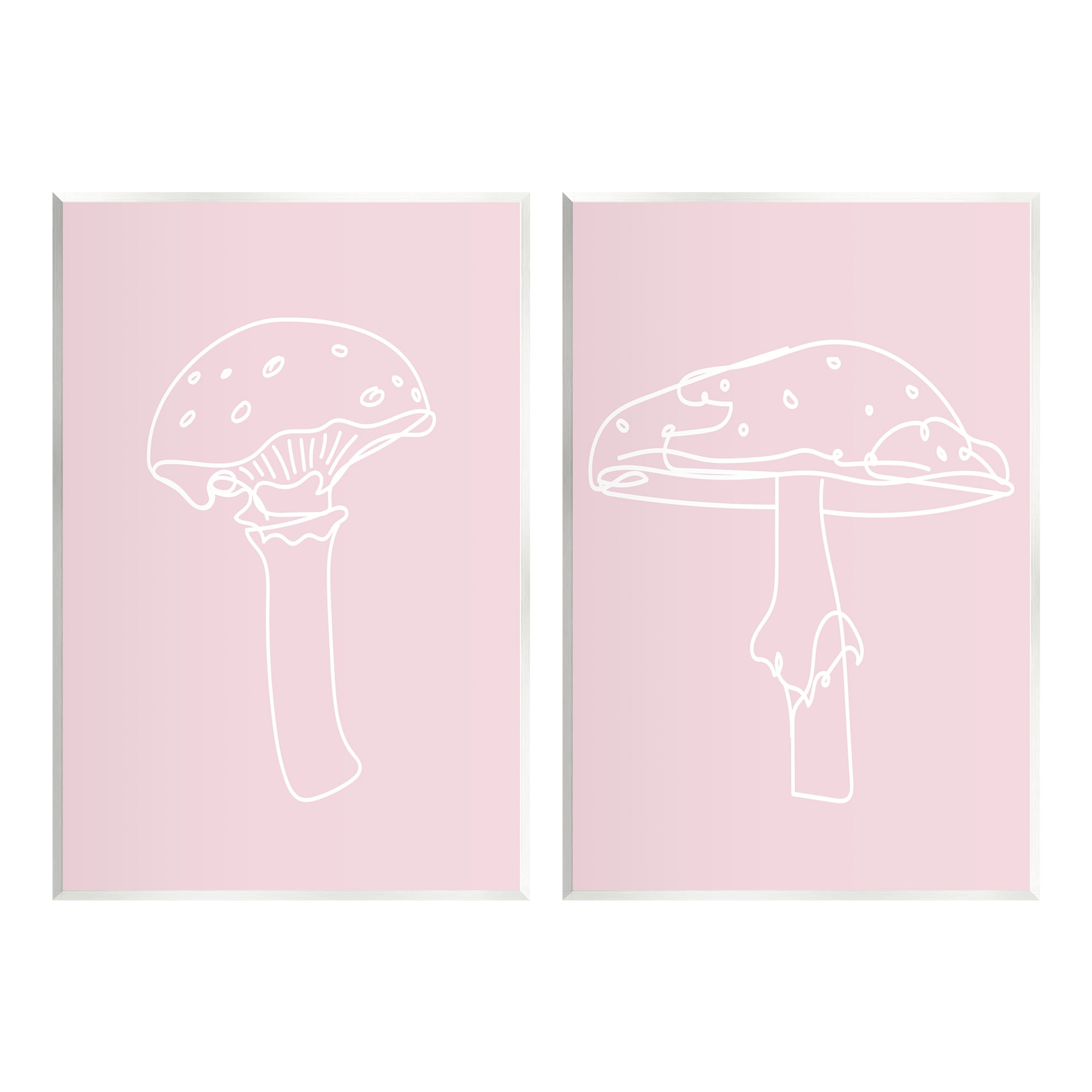 Stupell Industries Pastel Mushroom Doodles Botanical & Floral Painting Unframed Art Print Wall Art, 13 x 19, Set of 2