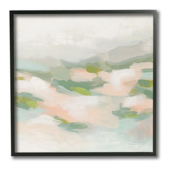 Stupell Industries Pastel Nature Landscape Abstract Painting Black Framed Art Print Wall Art, 12 x 12