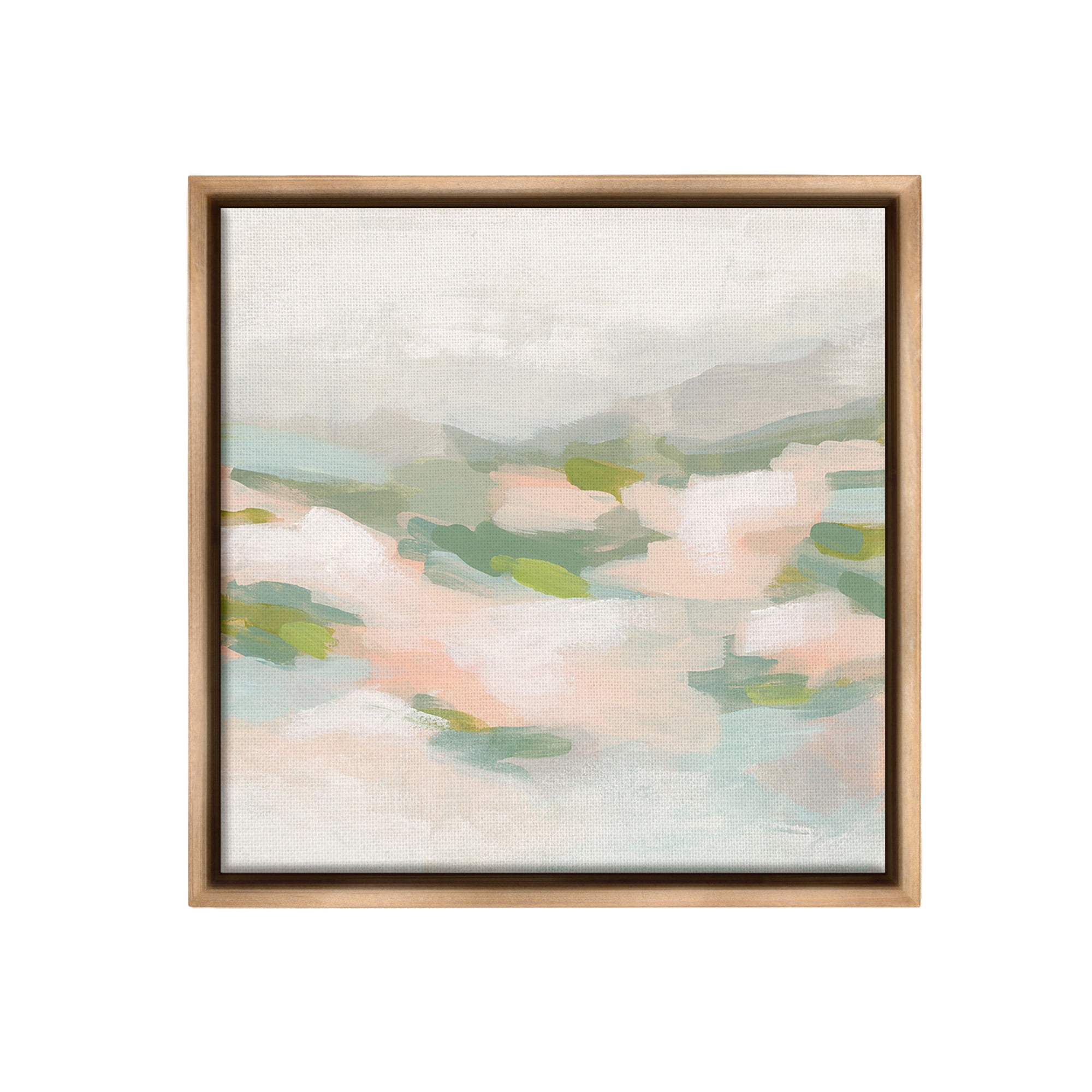 Stupell Industries Pastel Nature Landscape Abstract Painting Brown Floater Framed Canvas Art Print Wall Art, 25 x 25