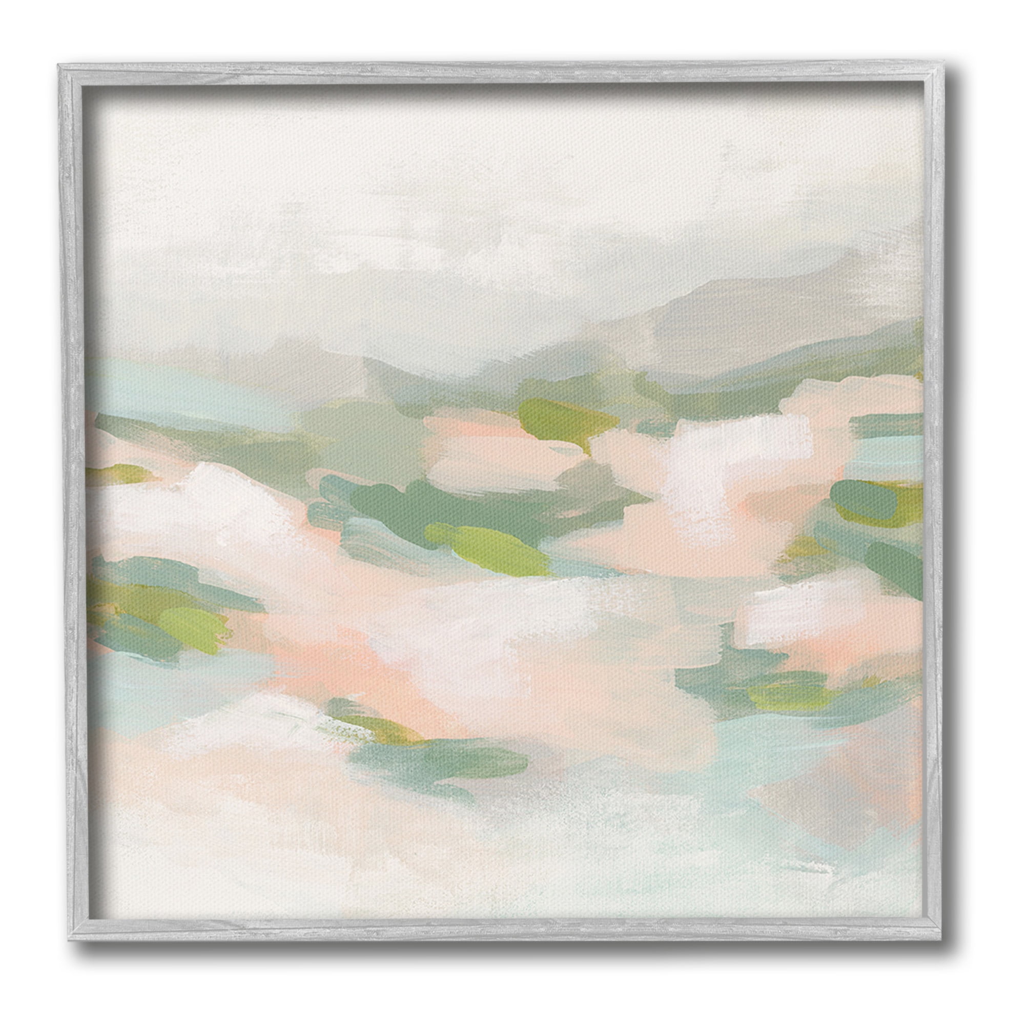 Stupell Industries Pastel Nature Landscape Abstract Painting Gray Framed Art Print Wall Art, 12 x 12
